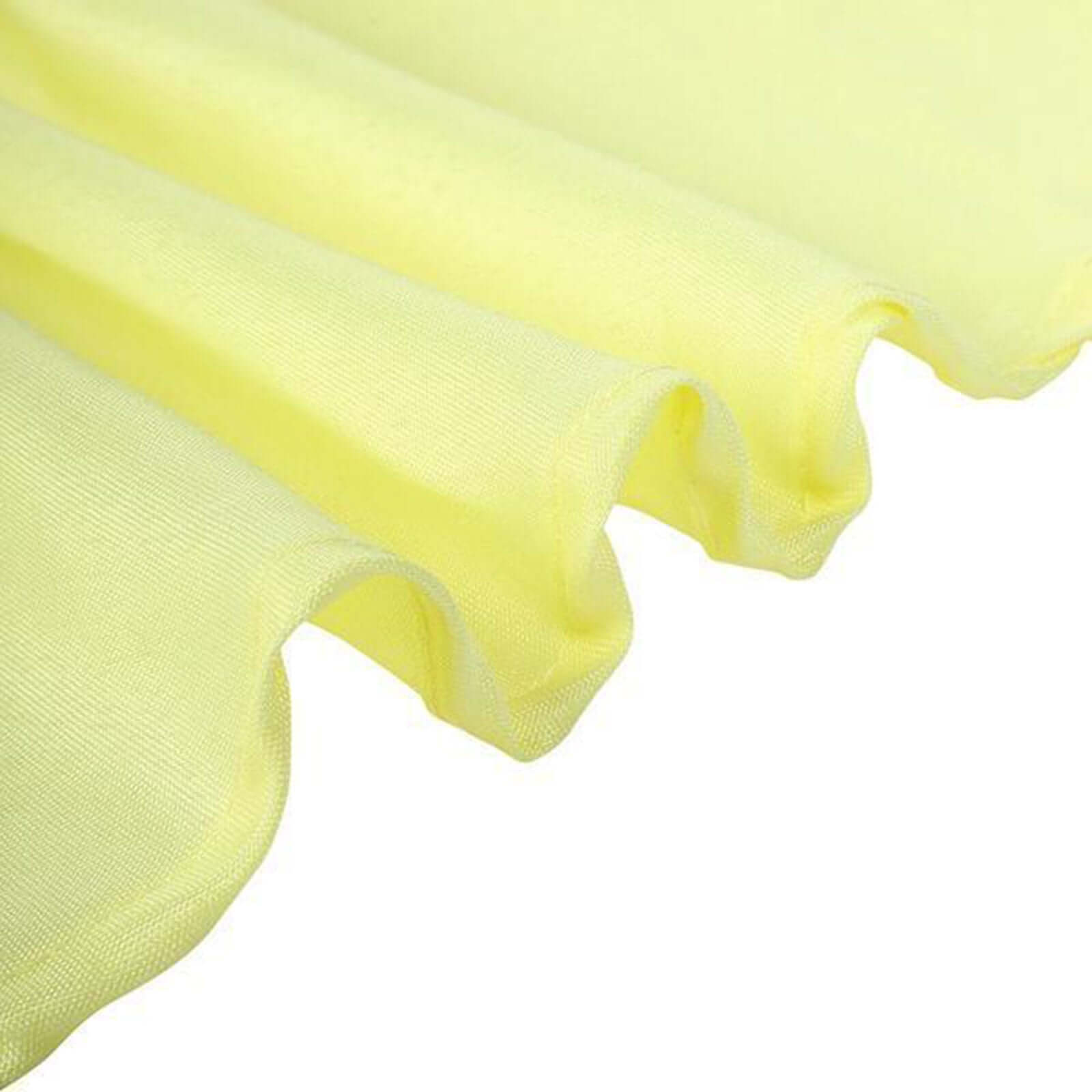 Polyester 108 Round Tablecloth Yellow - Wrinkle-Resistant Table Cover