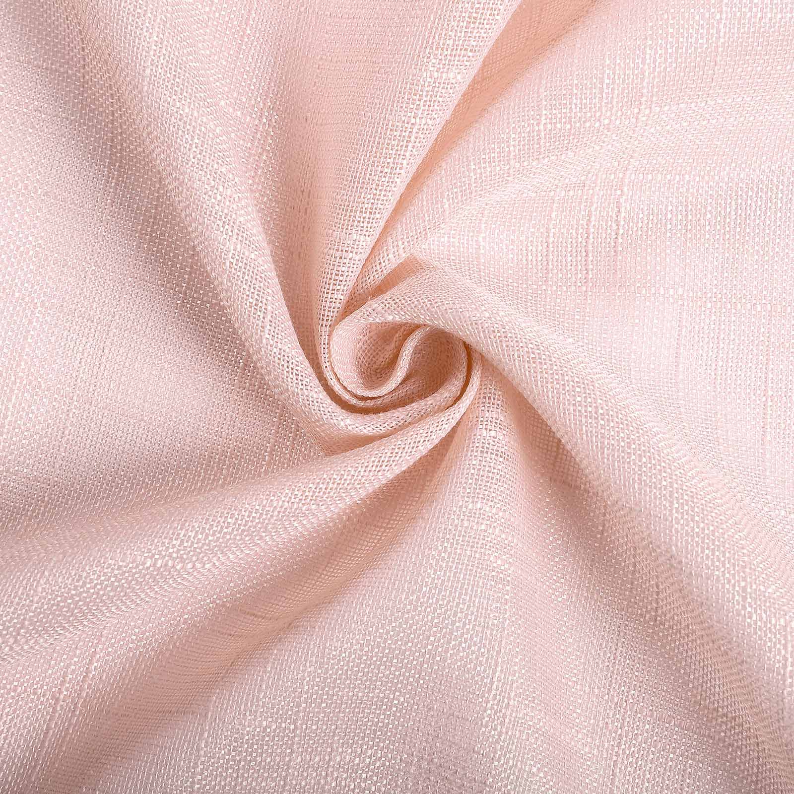 Faux Linen 60x102 Rectangular Tablecloth Blush - Slubby Textured & Wrinkle Resistant Table Cover