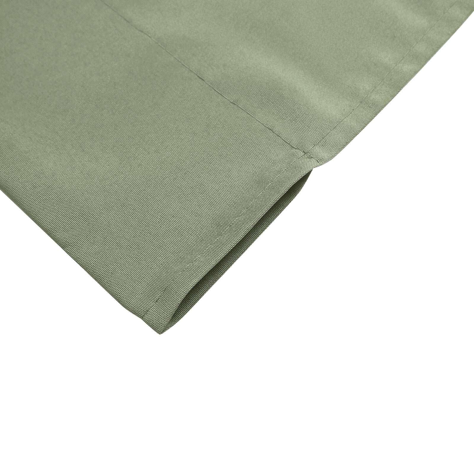 2 Pack Dusty Sage Green Polyester Event Curtain Drapes, 10ftx8ft Backdrop Event Panels With Rod Pockets 130 GSM