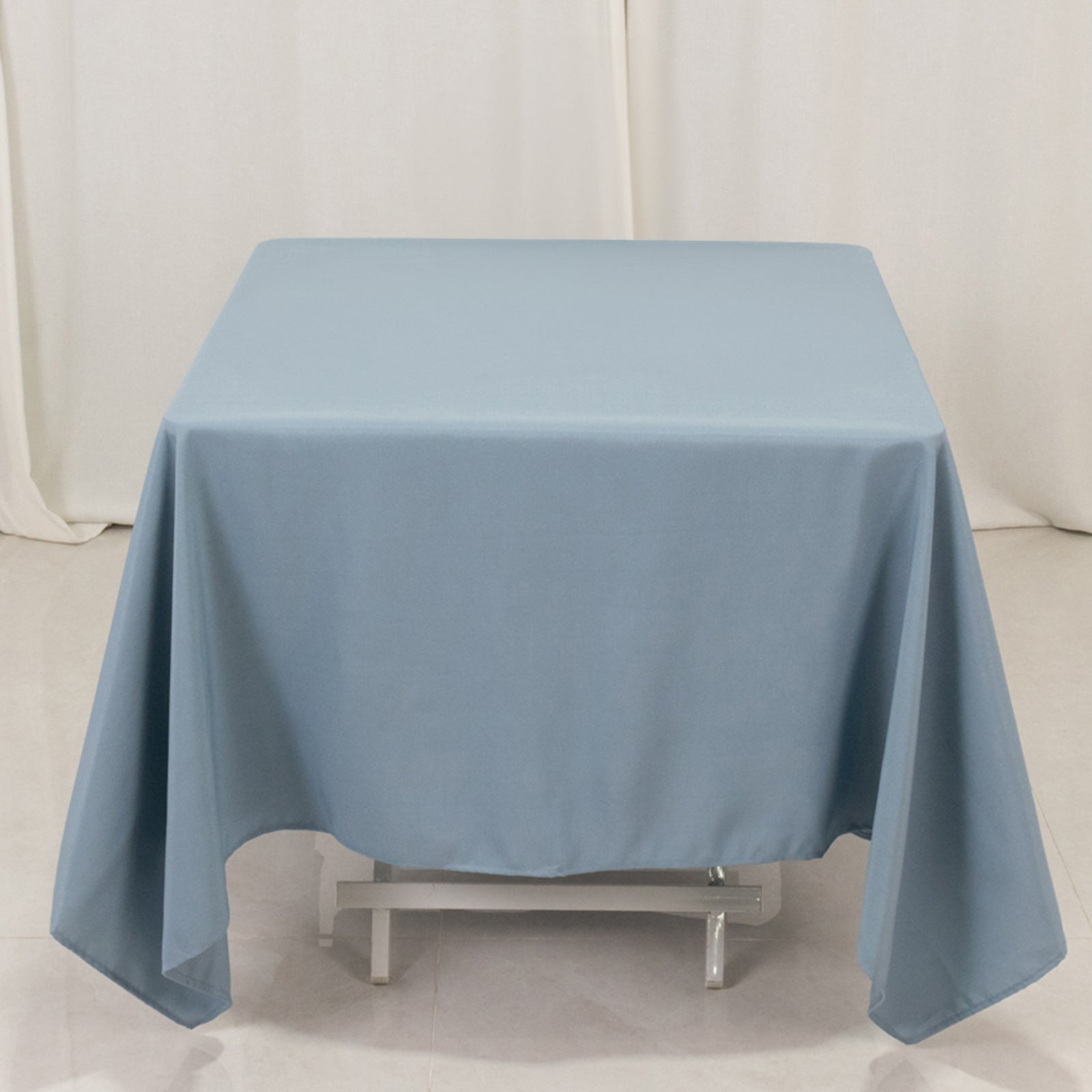 Premium Polyester Square Tablecloth 70x70 Dusty Blue 220GSM Wrinkle-Resistant Table Cover