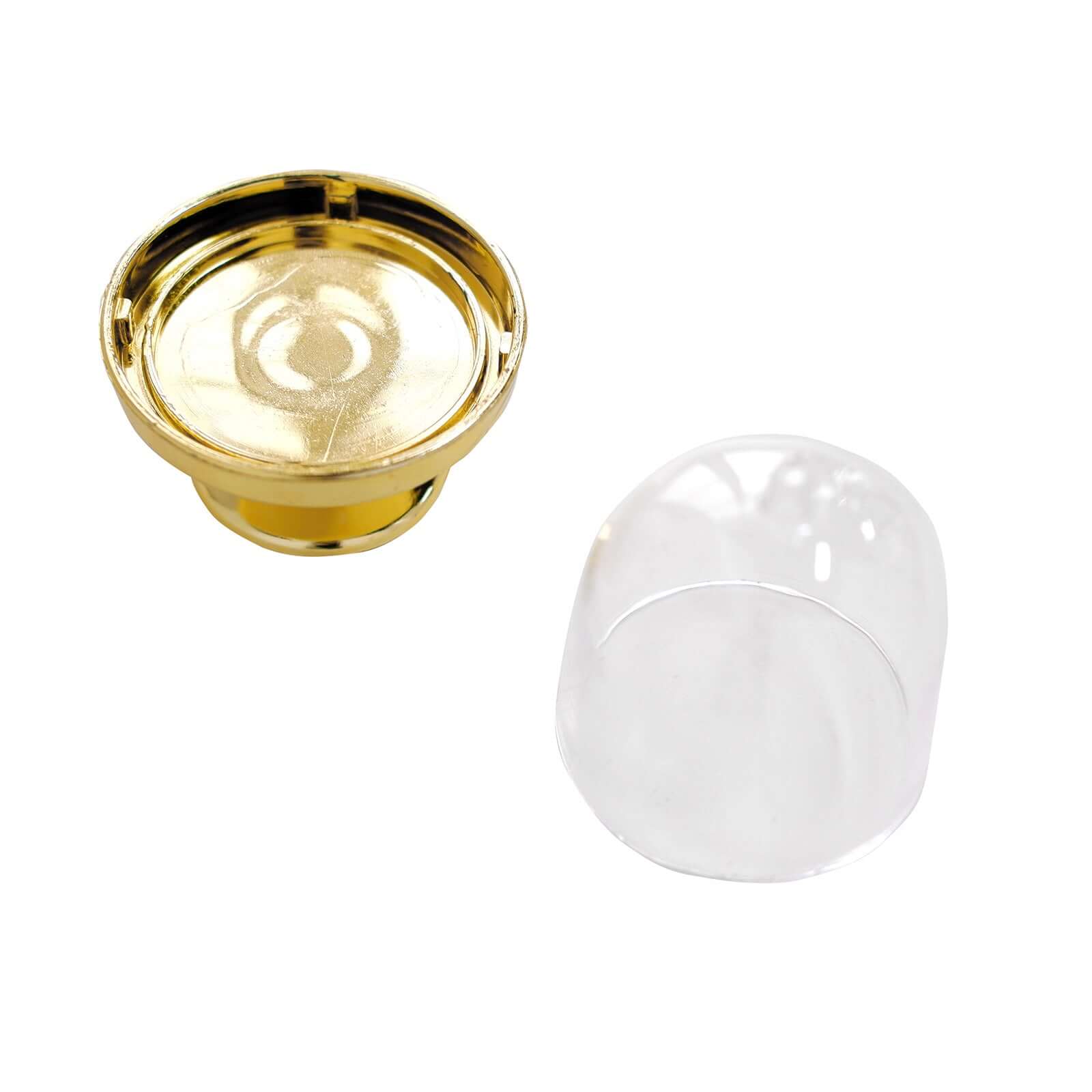 12-Pack Fillable Mini Pedestal Candy Container Clear/Gold- Stylish Candy Treat Favor Containers with Dome Lid 3