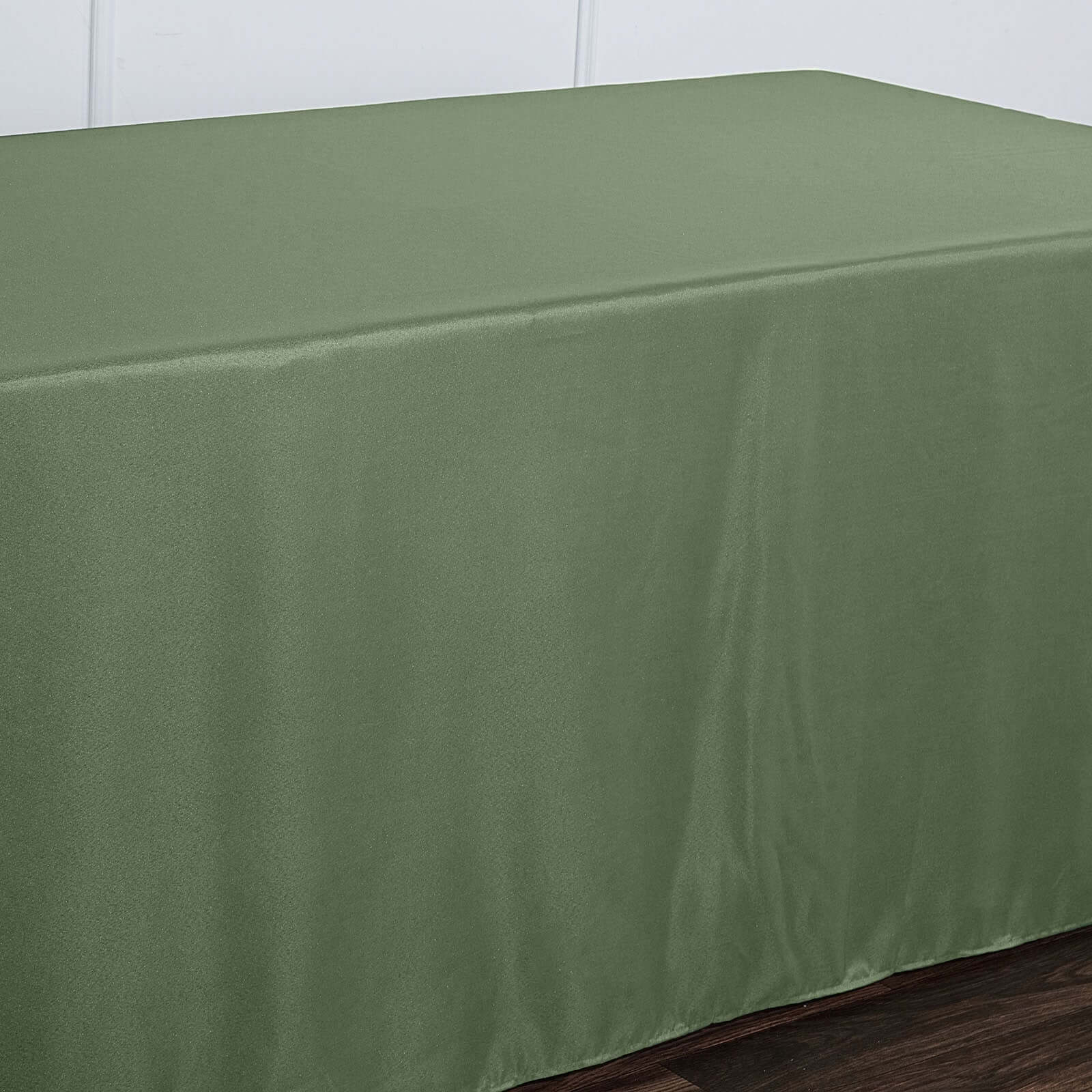 Polyester 90x156 Rectangle Tablecloth Olive Green - Seamless Wrinkle-Resistant Table Cover