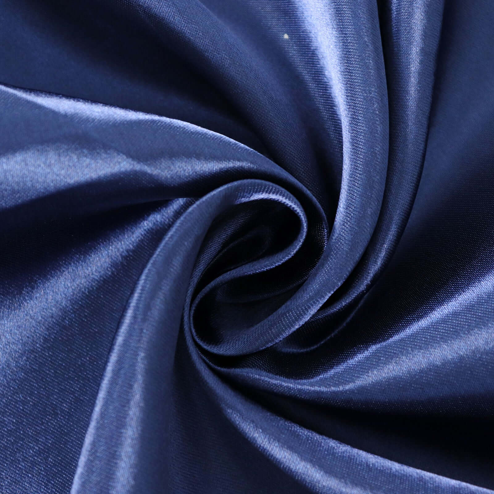 Satin 132 Round Tablecloth Navy Blue - Stylish Seamless Table Cover