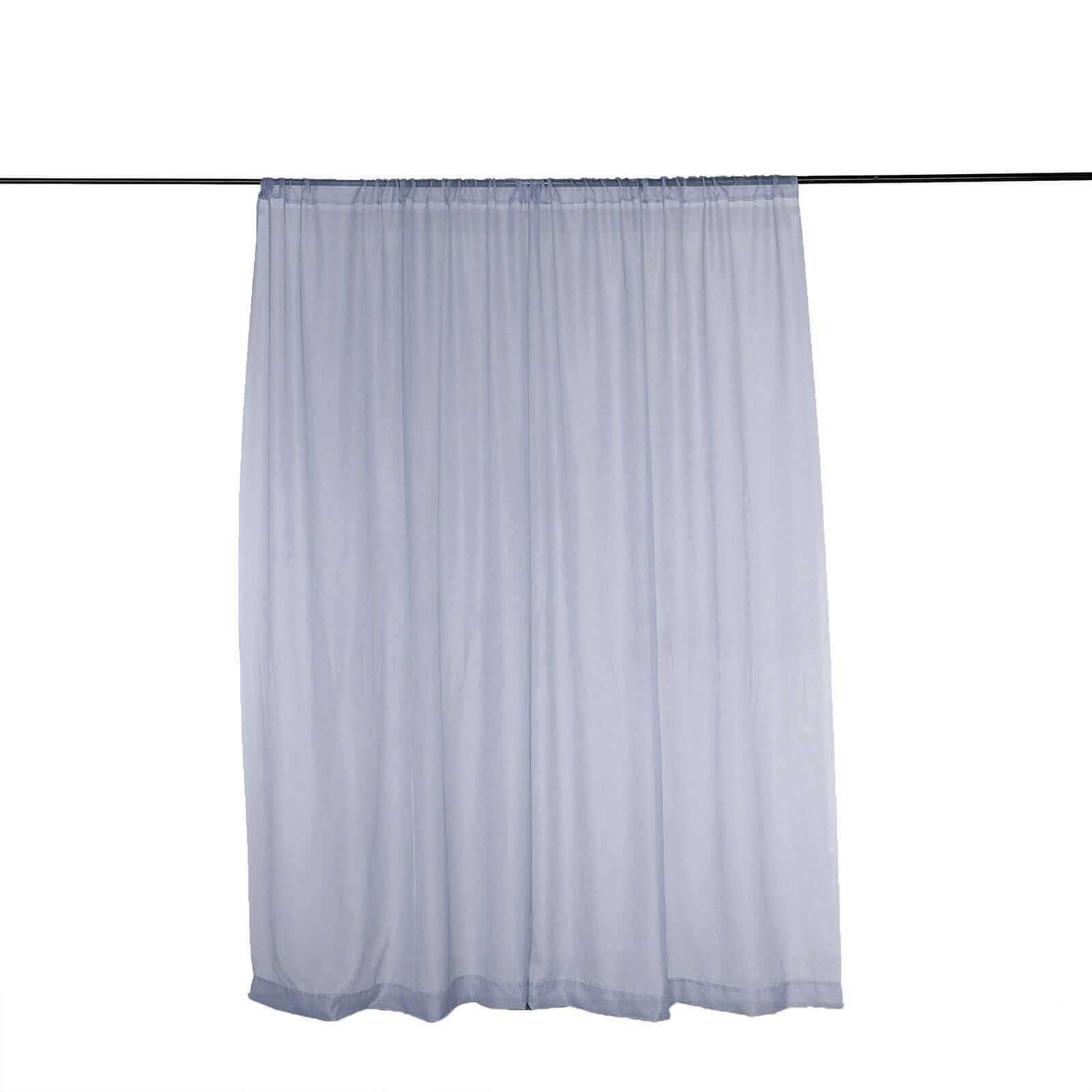 2 Pack Dusty Blue Sheer Chiffon Event Curtain Drapes, Durable Flame Resistant Premium Organza Backdrop Event Panels With Rod Pockets - 10ftx10ft