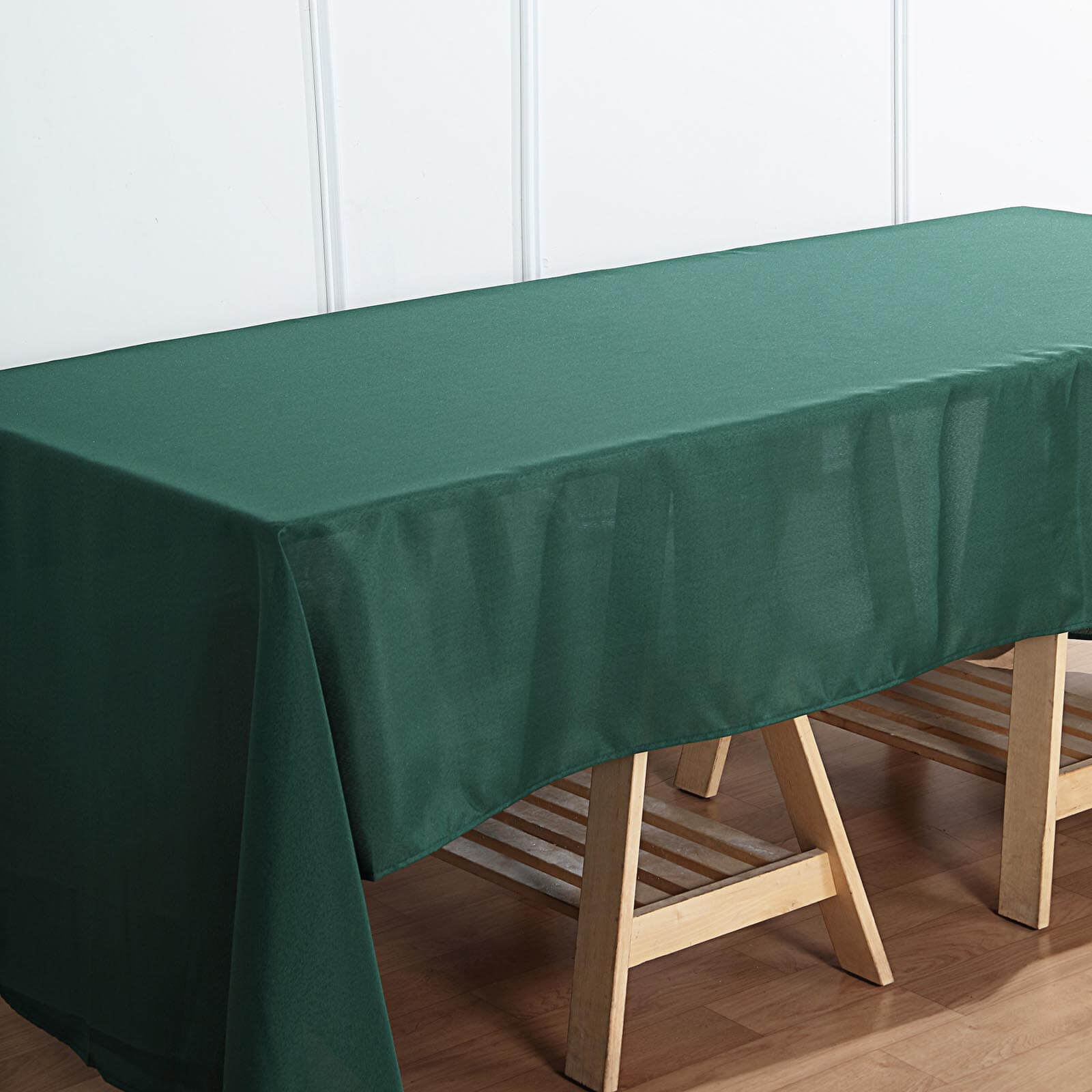 Polyester 60x126 Rectangle Tablecloth Hunter Emerald Green - Wrinkle-Resistant Table Cover