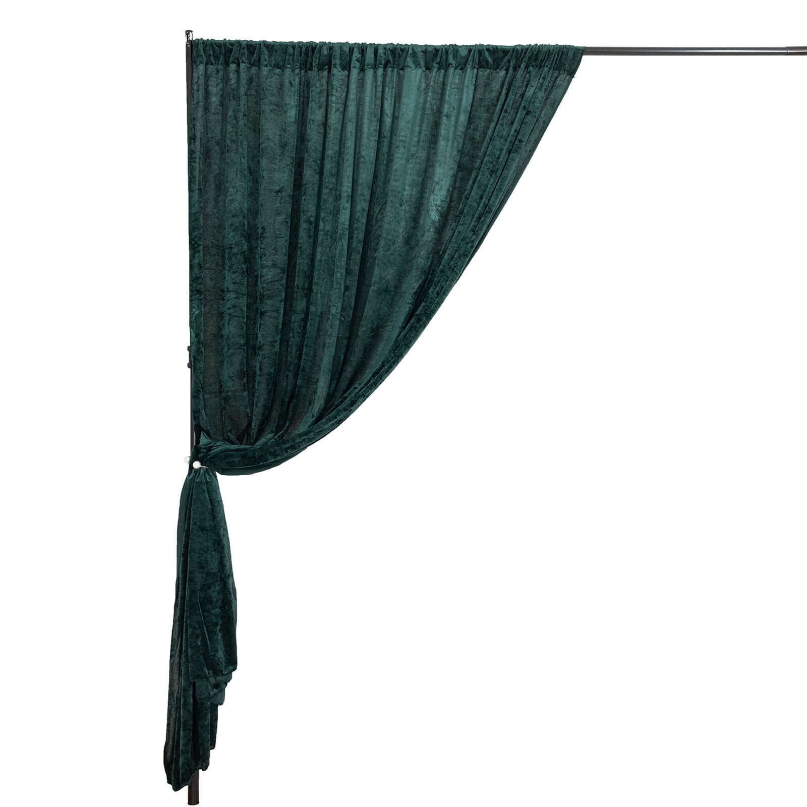 8ftx8ft Hunter Emerald Green Premium Smooth Velvet Event Curtain Drapes, Privacy Backdrop Event Panel with Rod Pocket