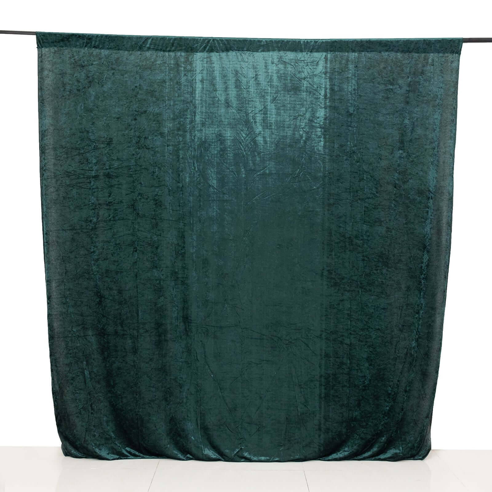 8ftx8ft Hunter Emerald Green Premium Smooth Velvet Event Curtain Drapes, Privacy Backdrop Event Panel with Rod Pocket