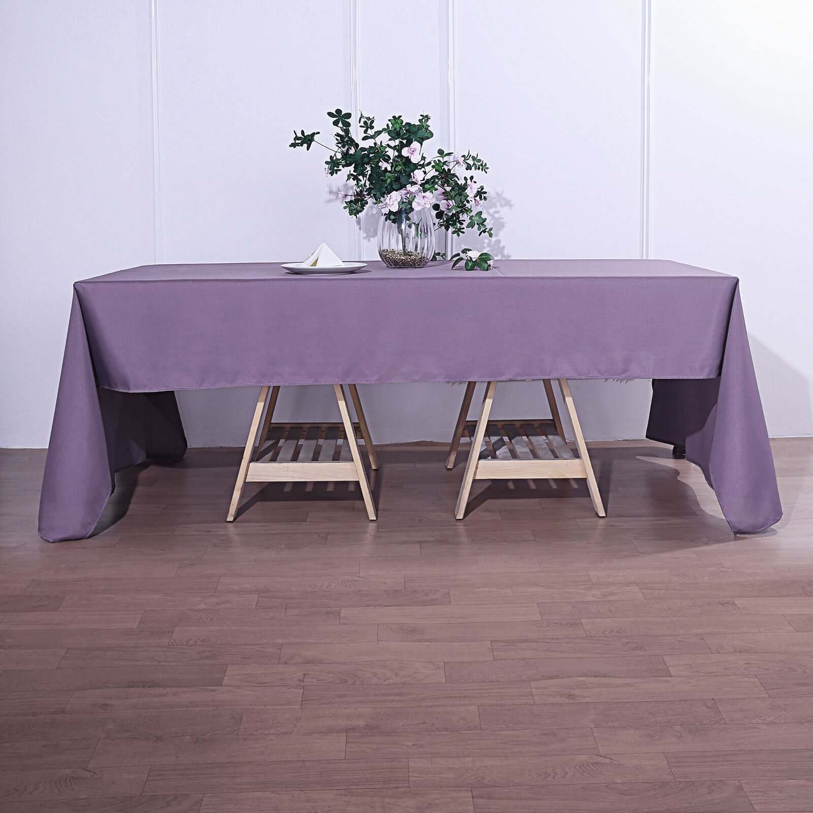 Polyester 72x120 Rectangle Tablecloth Violet Amethyst - Durable and Stylish Table Cover