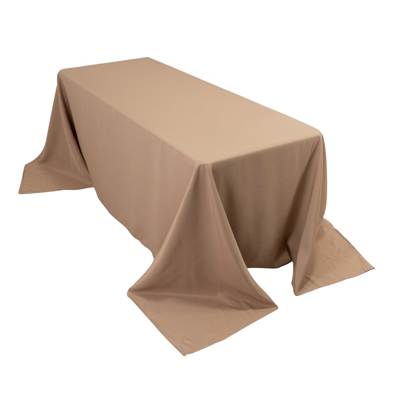 Premium Polyester 90x132 Rectangle Tablecloth Nude - Seamless 220GSM Stain-Resistant Table Cover