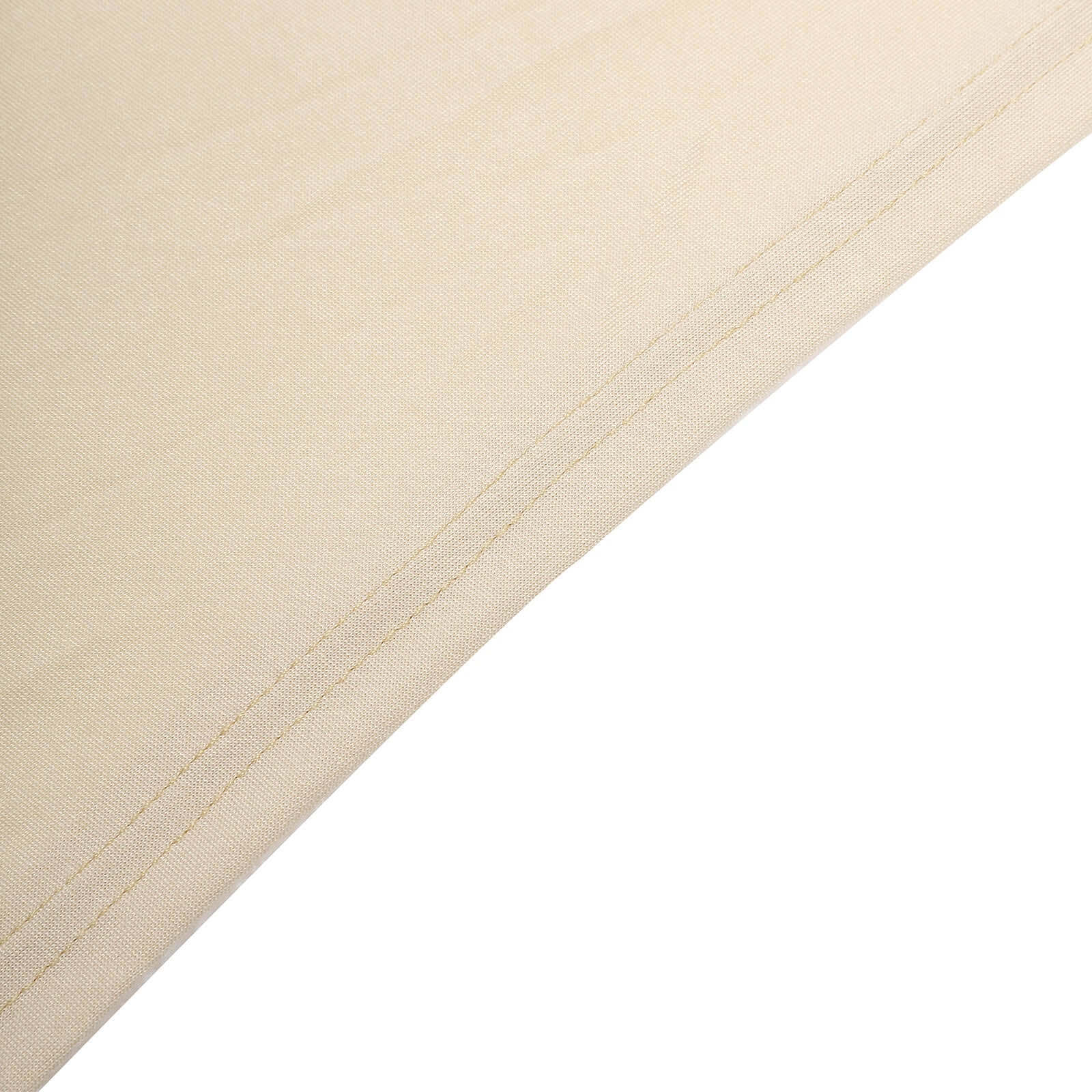 Stretch Spandex 6ft Rectangle Tablecloth Beige - Durable Form-Fitting Table Cover for Events & Presentations