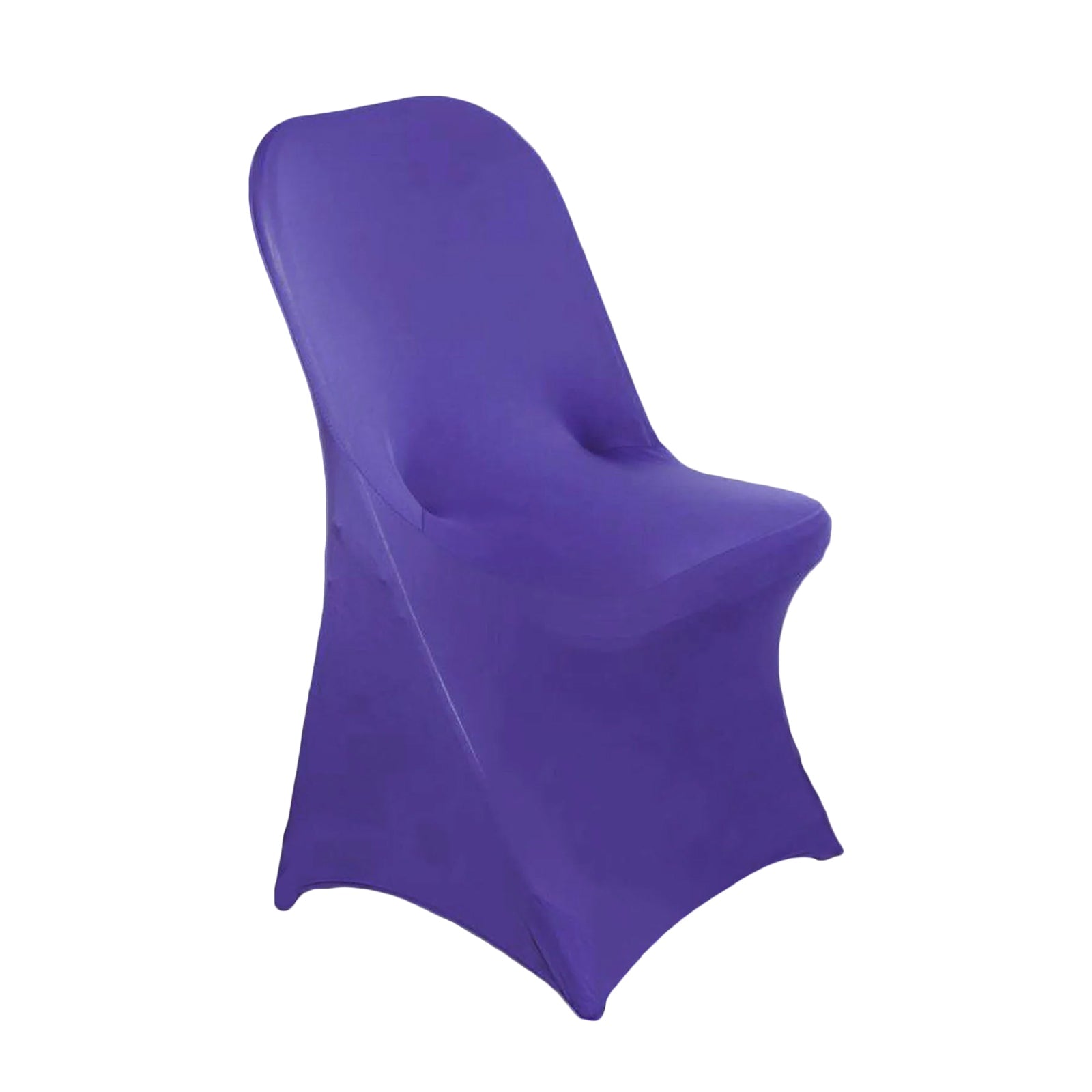 10 Pack Stretch Spandex Chair Covers Purple for Folding Chairs - Durable 160GSM Fitted Slipcovers