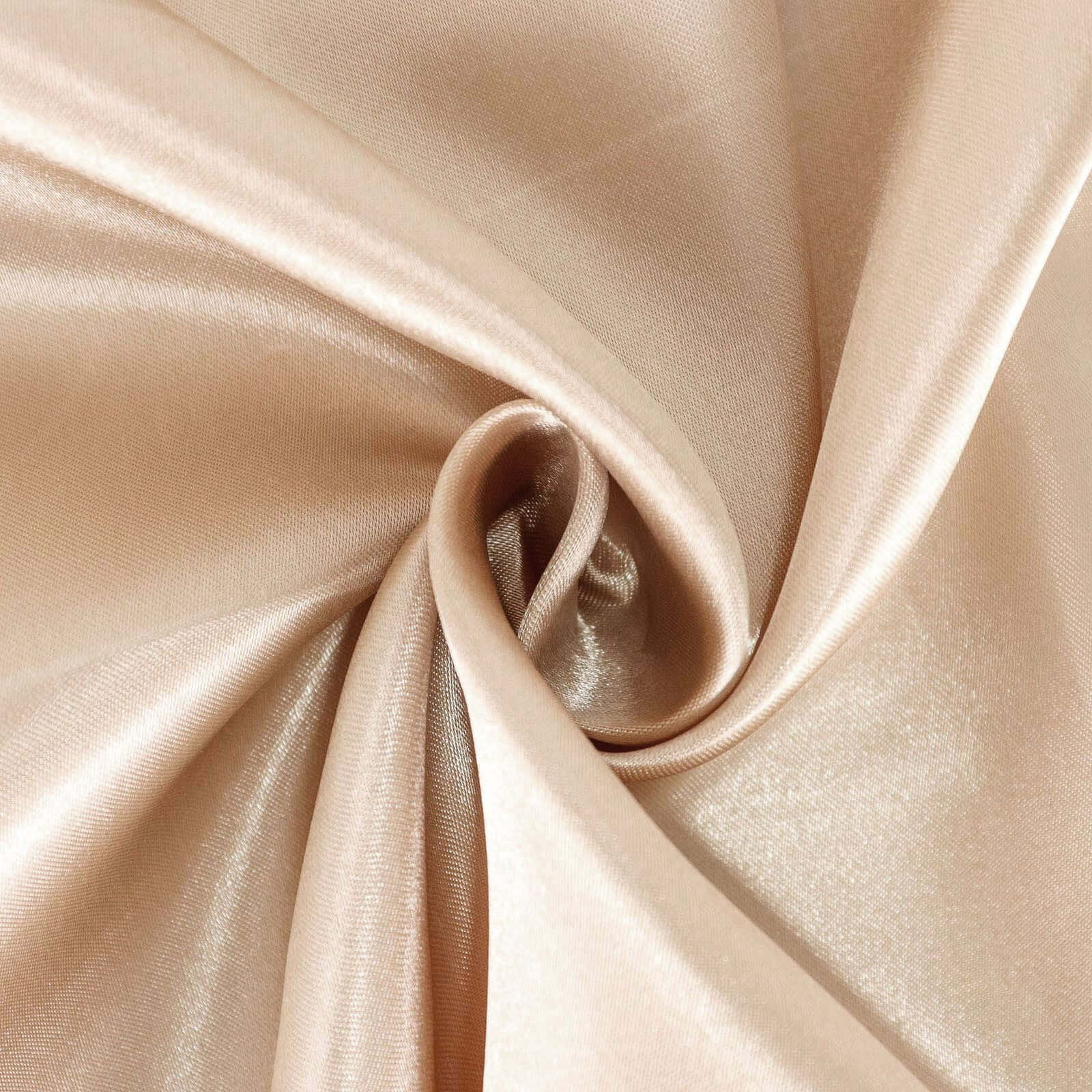 Satin Rectangular 90x132 Tablecloth Nude Satin - Seamless Table Cover