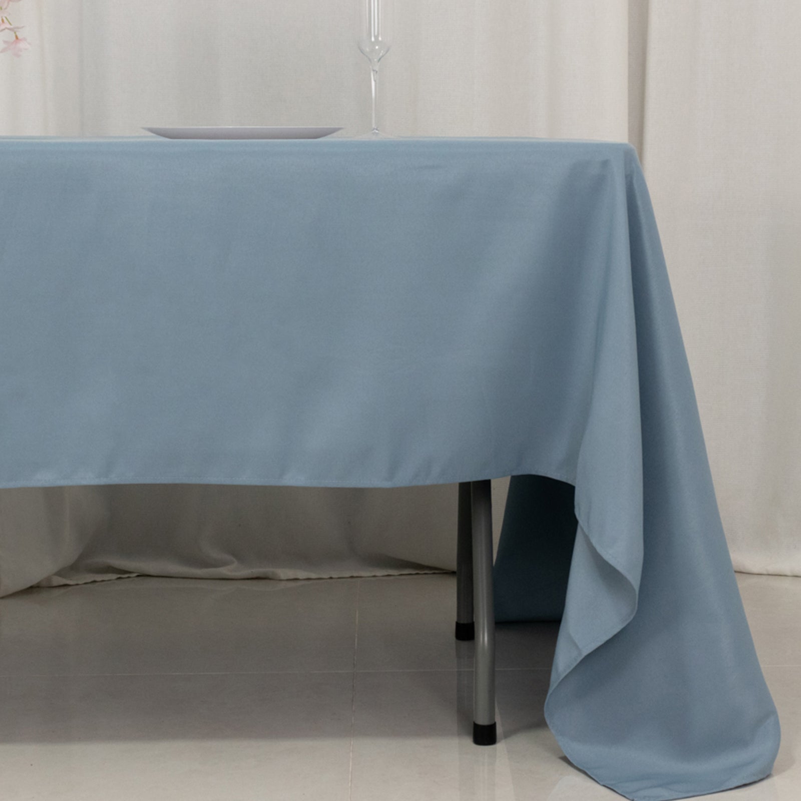 Premium Polyester 60x126 Rectangle Tablecloth Dusty Blue - Stain-Resistant 220GSM Finish Table Cover