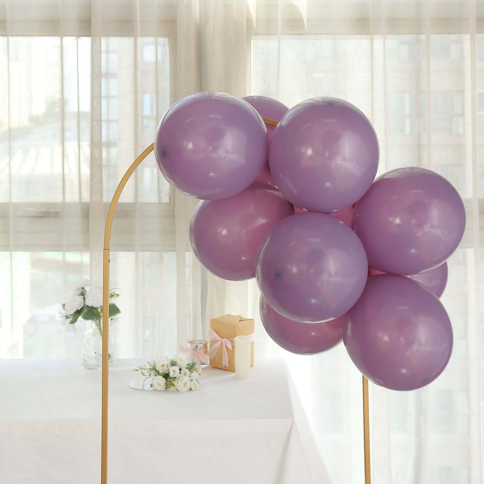 25 Pack 12 Matte Pastel Violet Amethyst Helium Air Latex Party Balloons