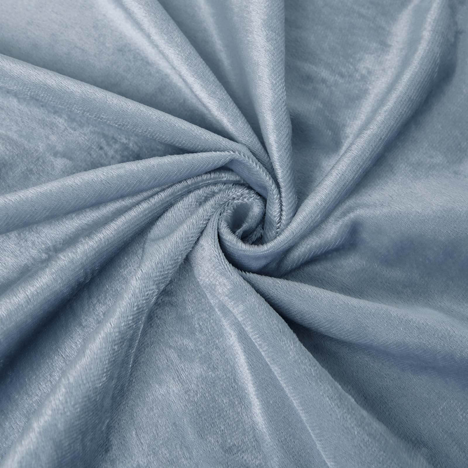 Premium Velvet 60x102 Rectangle Tablecloth Dusty Blue - Reusable & Soft Table Cover