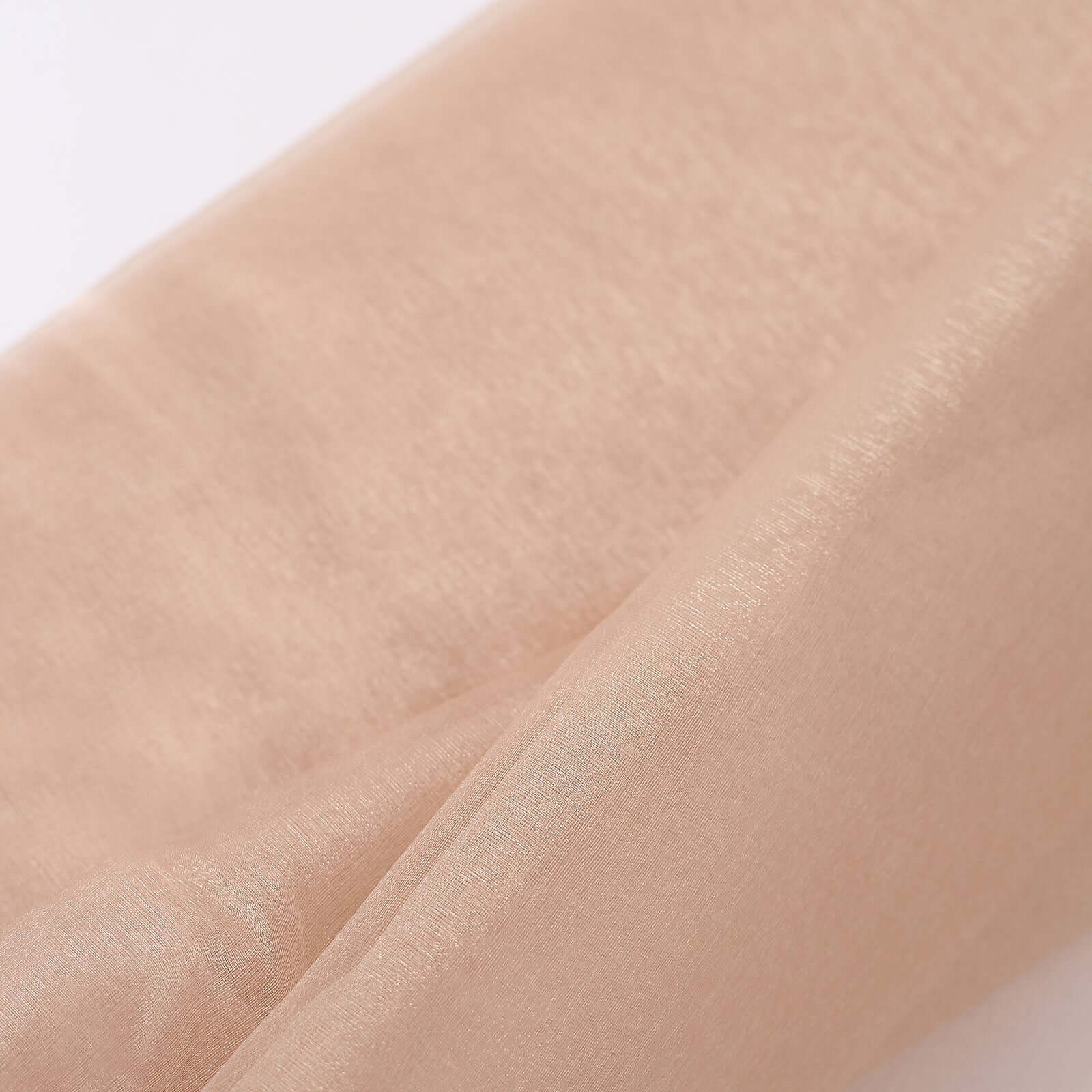 54x10yd Nude Solid Sheer Chiffon Fabric Bolt, DIY Voile Drapery Fabric