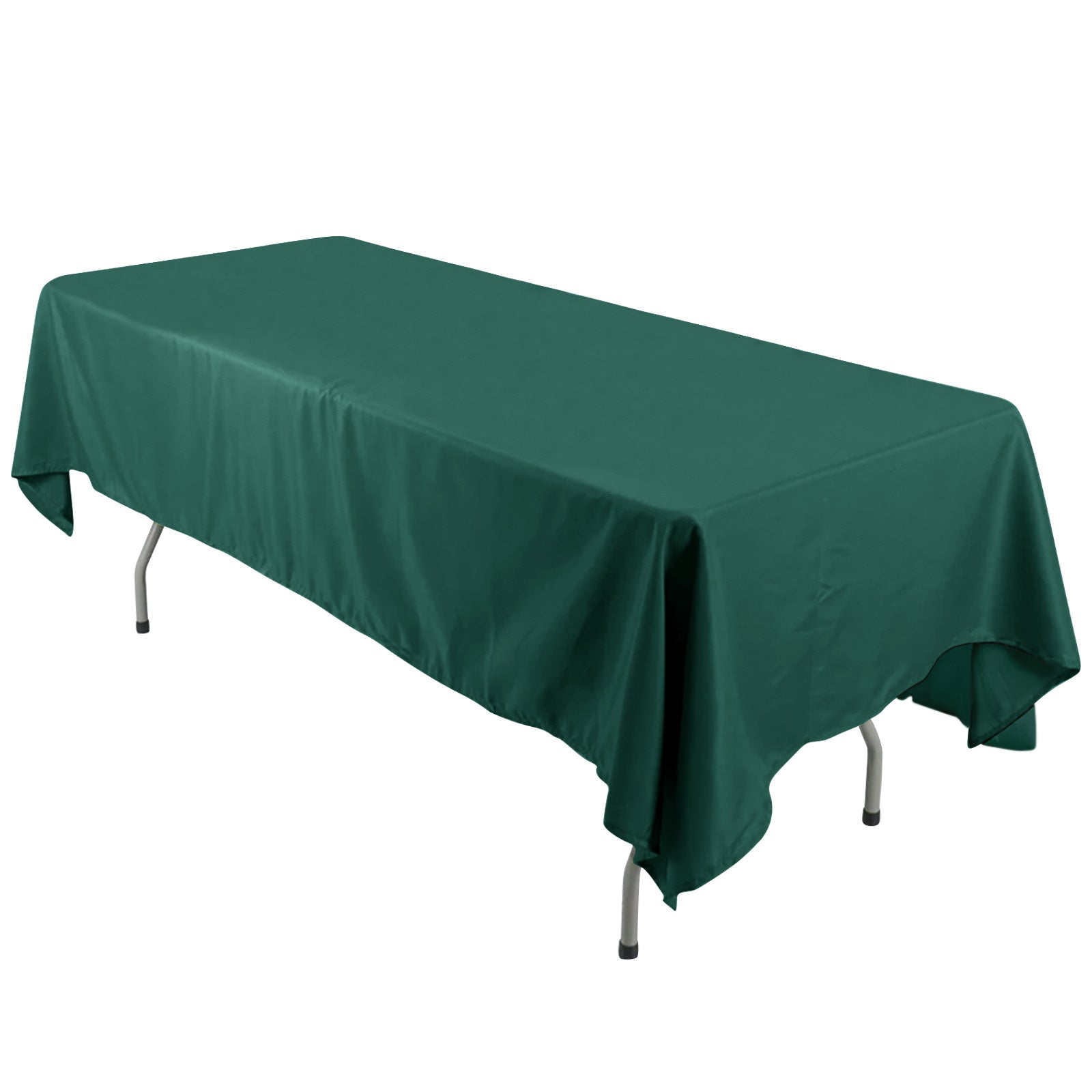 Polyester 60x126 Rectangle Tablecloth Hunter Emerald Green - Wrinkle-Resistant Table Cover