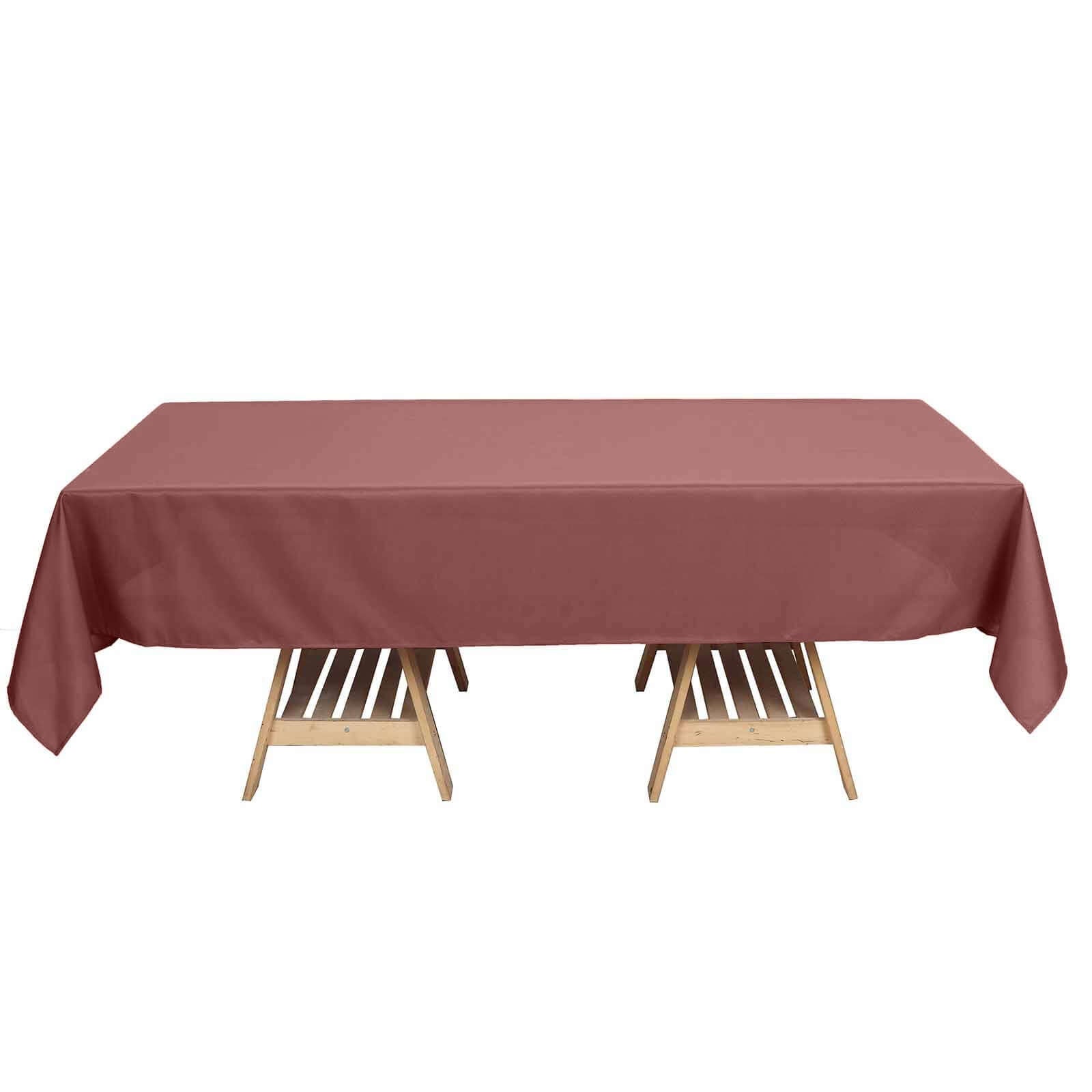 Polyester 60x102 Rectangle Tablecloth Cinnamon Rose - Durable and Stylish Table Cover