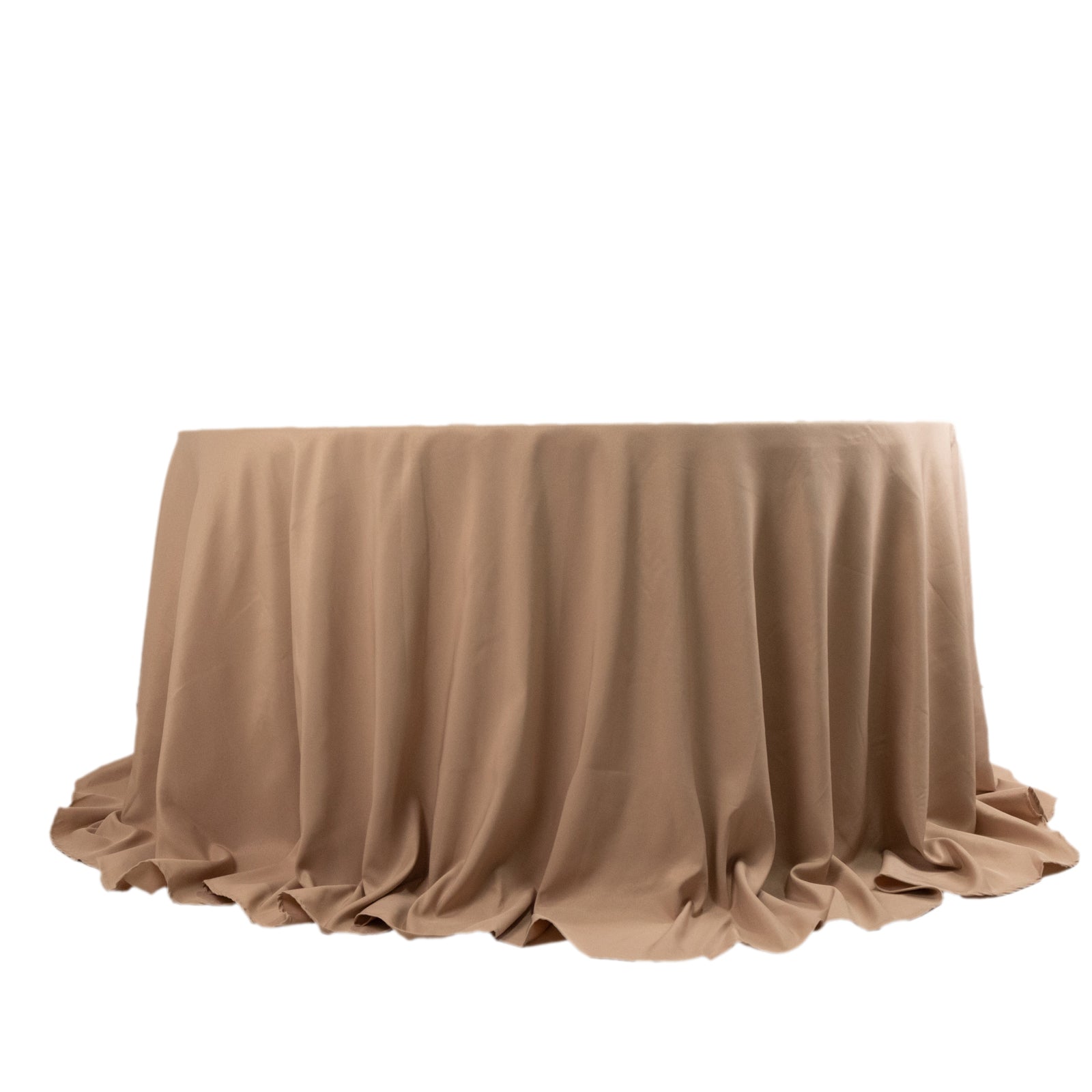 Premium Polyester 132 Round Tablecloth Nude - Seamless 220GSM Wrinkle-Resistant Table Cover