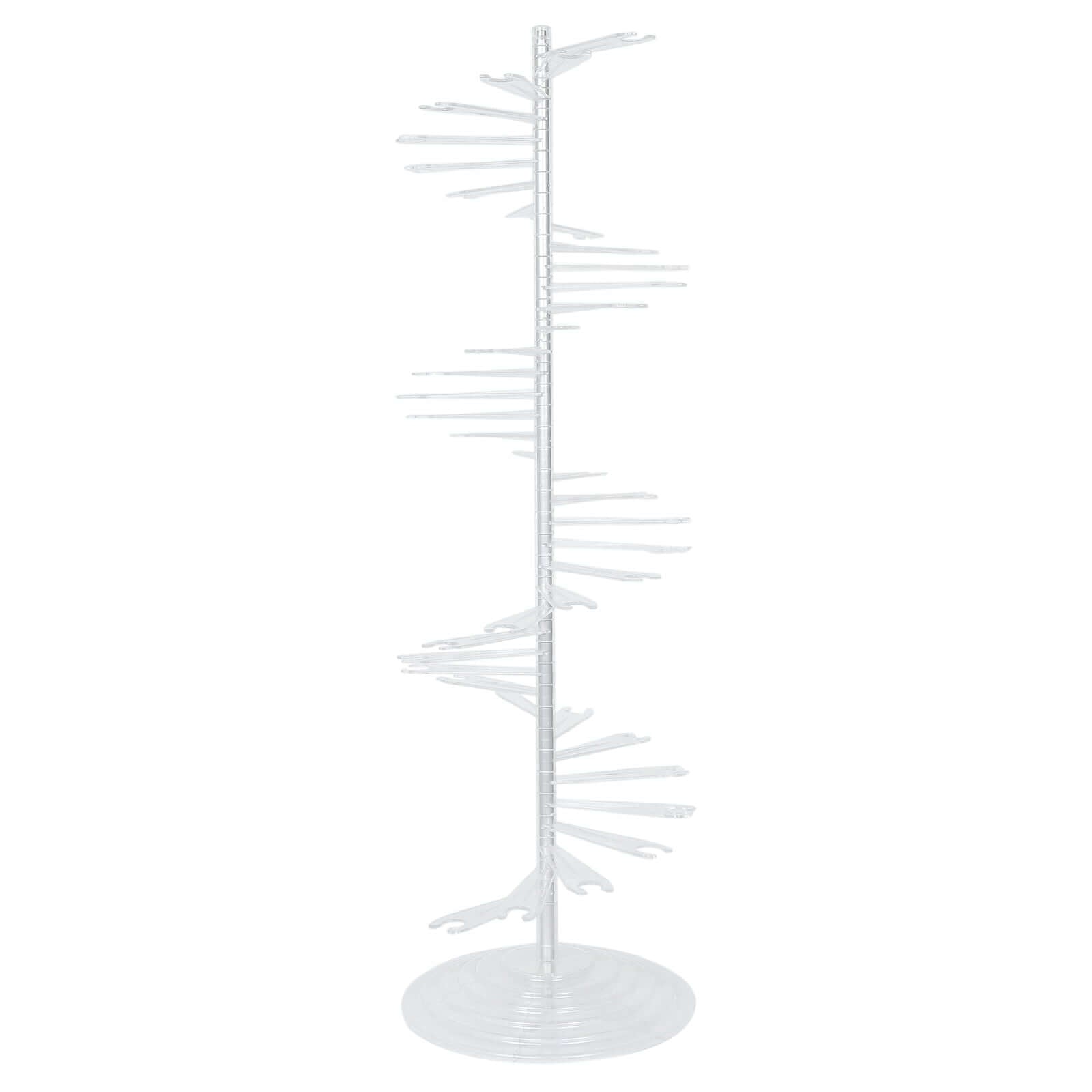 Champagne Glass Holder Tower Clear Acrylic Spiral Design - Flute Display Rack Cocktail Tree Stand with 40 Holders for Professional & Home Use 4.5ft