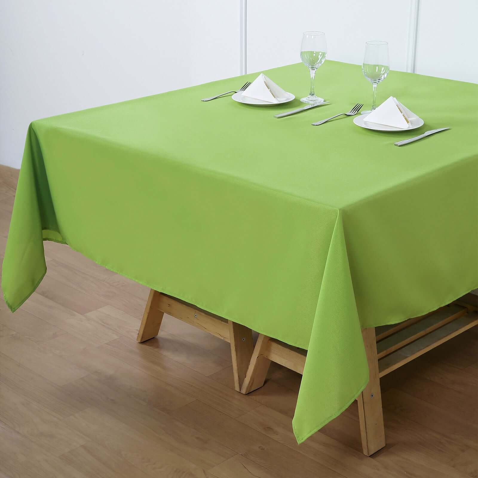 Polyester Square 70x70 Tablecloth Apple Green - Wrinkle-Resistant & Durable Table Cover