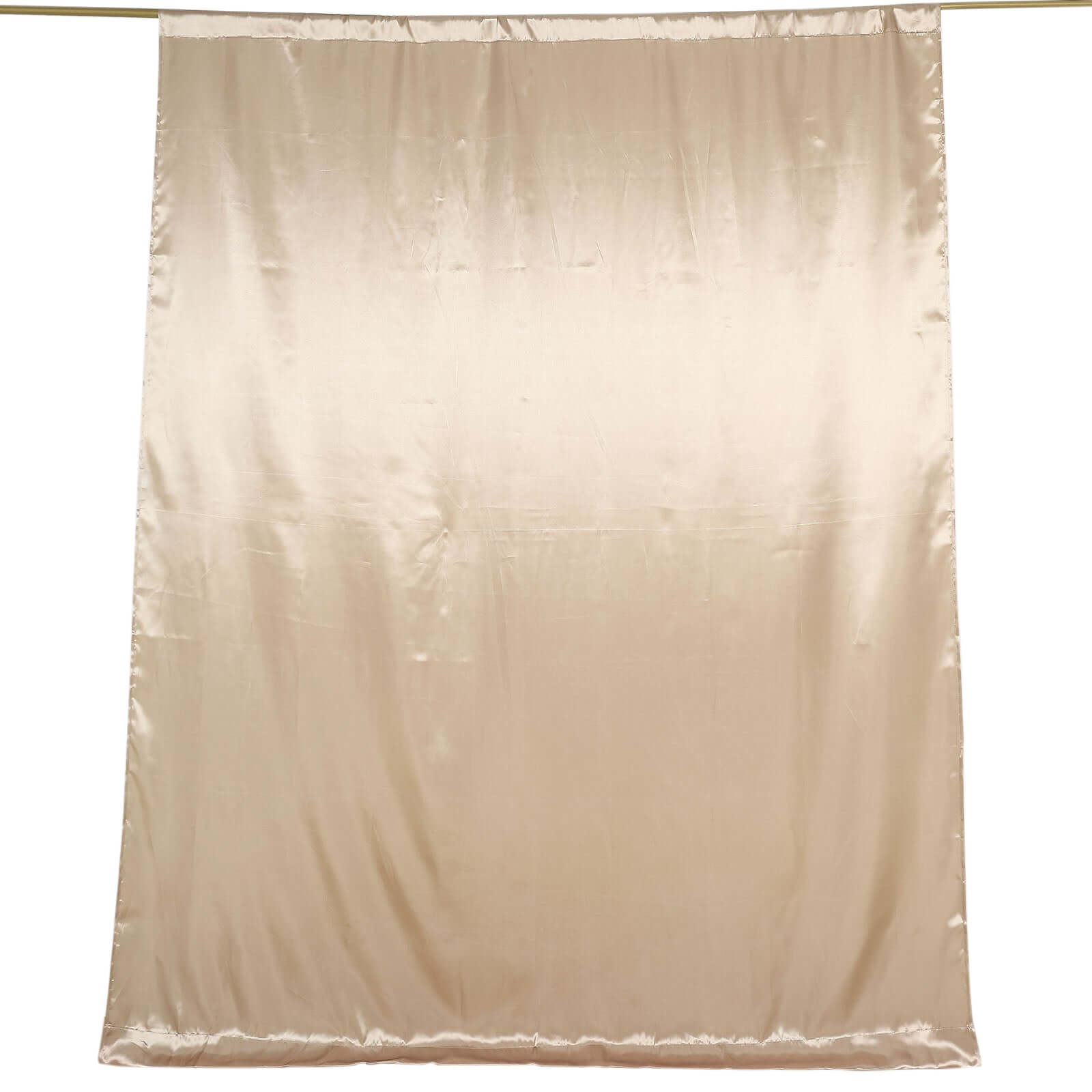 8ftx10ft Nude Satin Event Curtain Drapes, Backdrop Event Panel