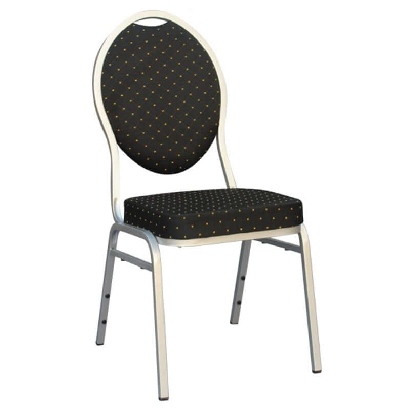 Spandex Chair Cover Madrid Style for Banquet Chairs Black - Stylish Stretch 180GSM Fitted Slipcover