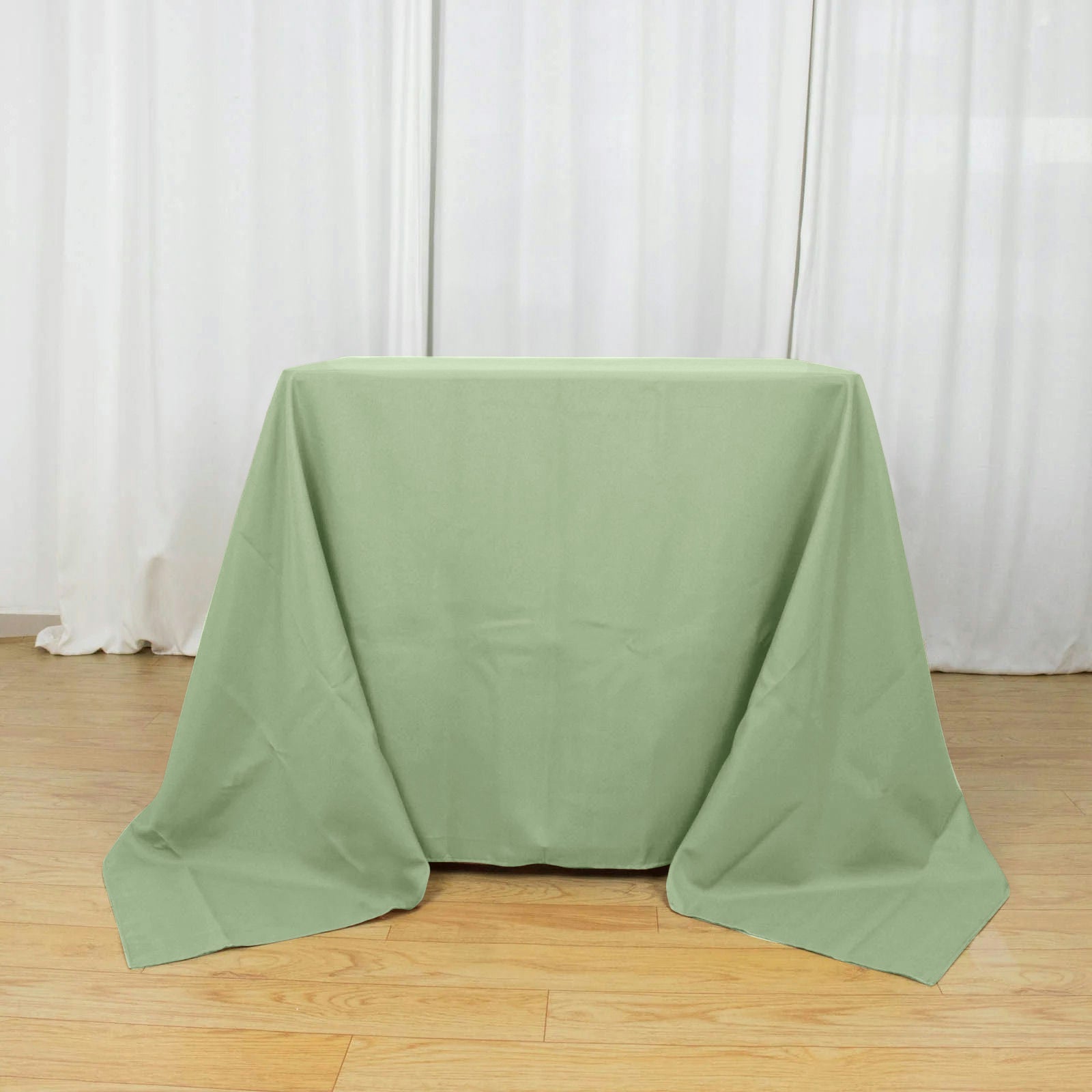 Polyester Square 90x90 Tablecloth Sage Green - Wrinkle-Resistant & Durable Table Cover