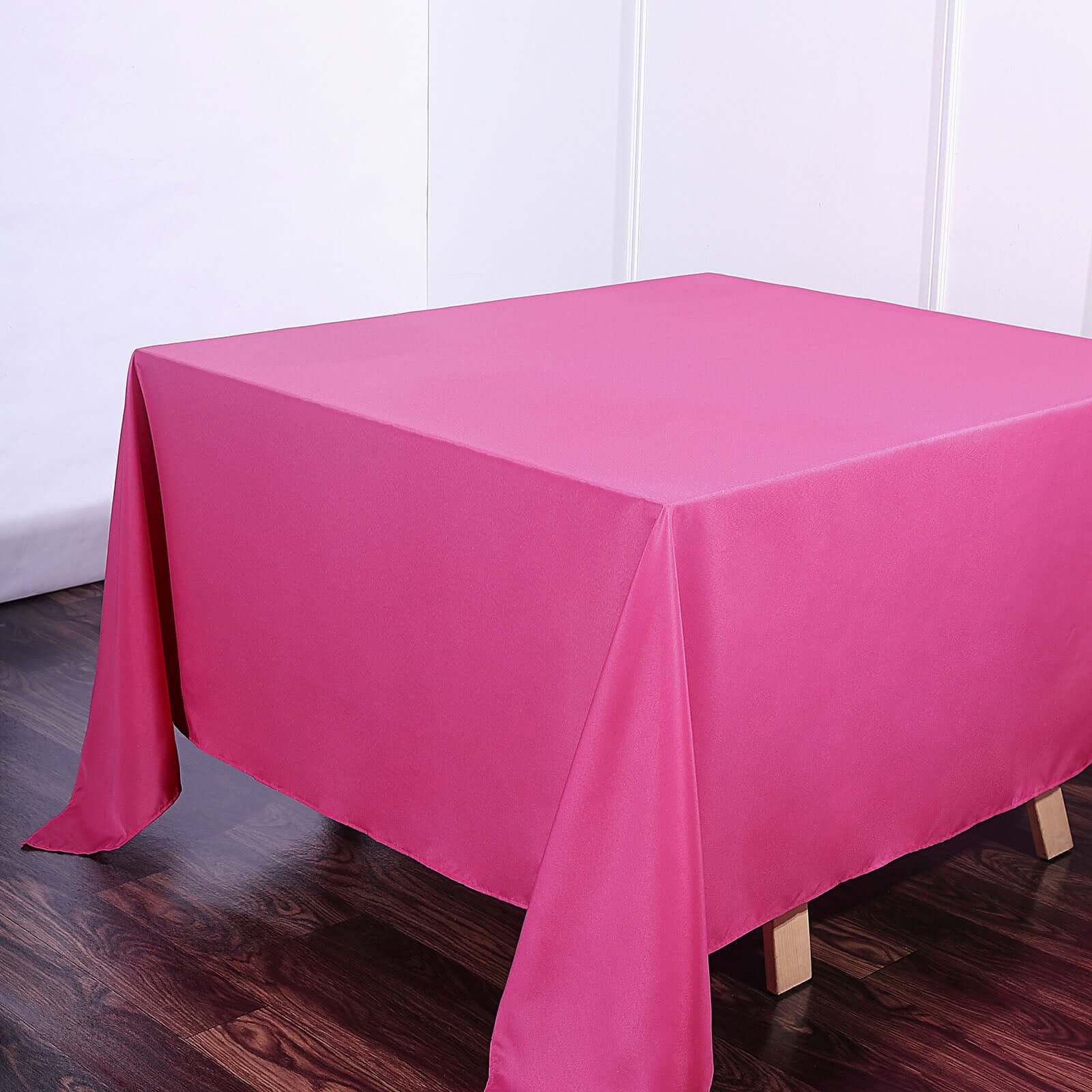 Polyester Square 90x90 Tablecloth Fuchsia - Wrinkle-Resistant & Durable Table Cover