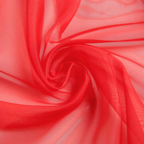 18ft Red Sheer Organza Wedding Arch Drapery Fabric, Window Scarf Valance