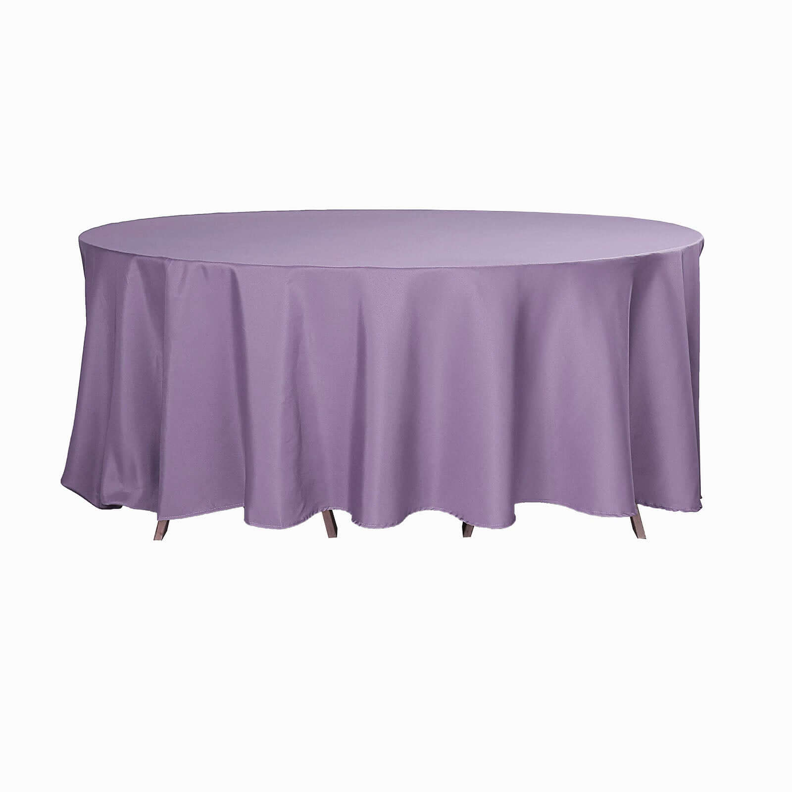 Polyester 120 Round Tablecloth Violet Amethyst - Seamless Wrinkle-Resistant Table Cover