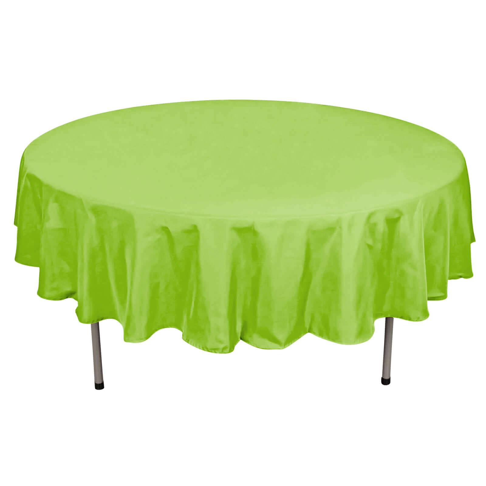 Polyester 90 Round Tablecloth Apple Green - Stain & Wrinkle-Resistant Table Cover