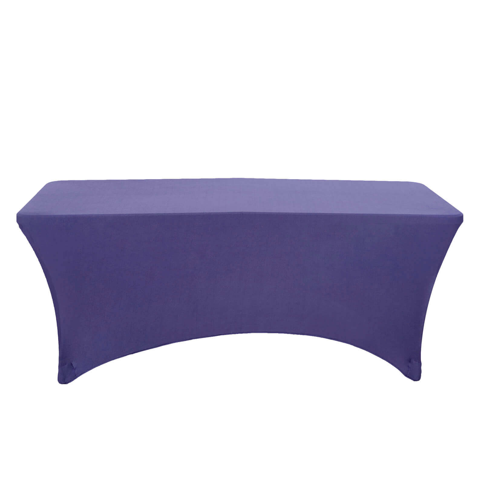 Stretch Spandex 96x30 Rectangle Table Cover Purple - Durable Form-Fitting Tablecloth