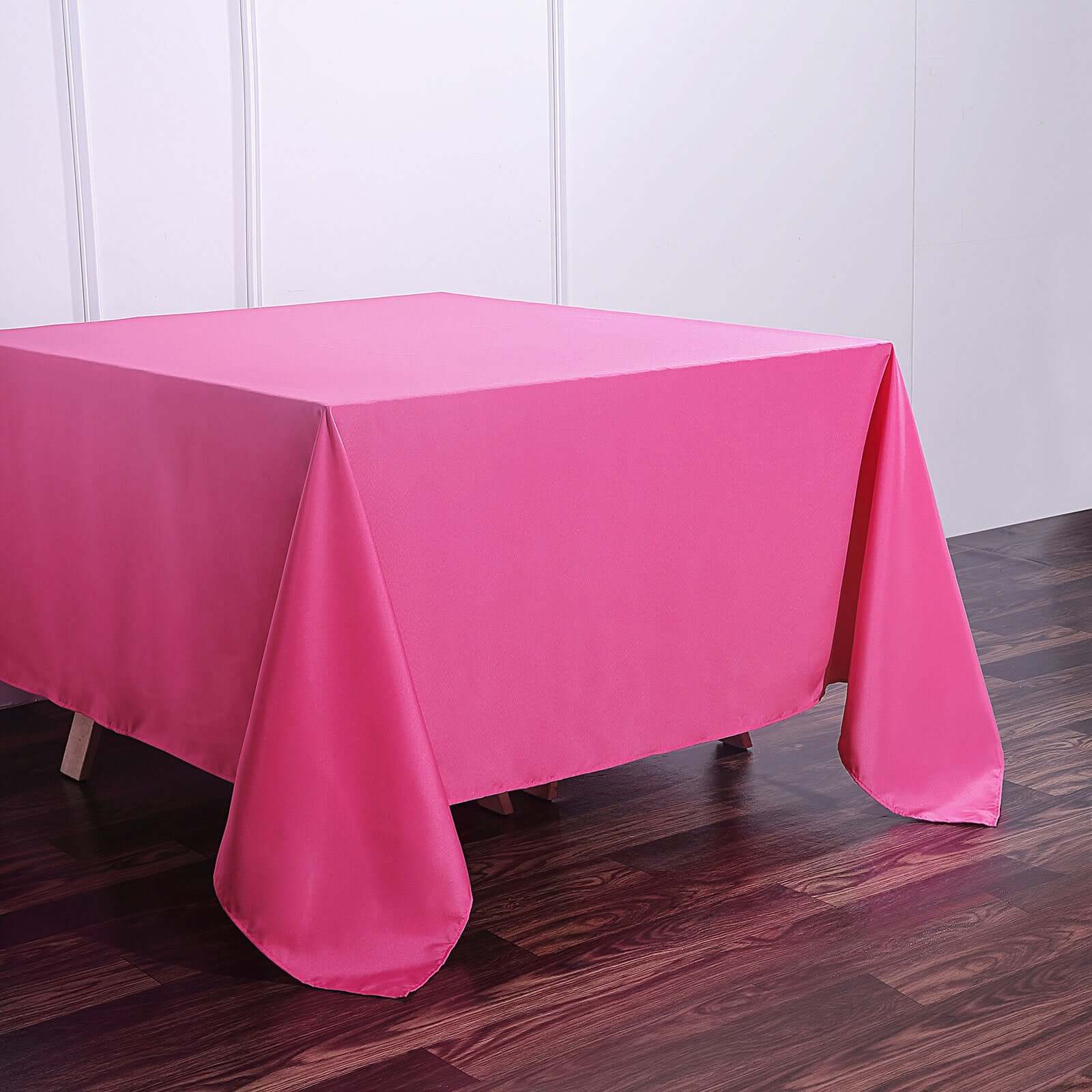 Polyester Square 90x90 Tablecloth Fuchsia - Wrinkle-Resistant & Durable Table Cover