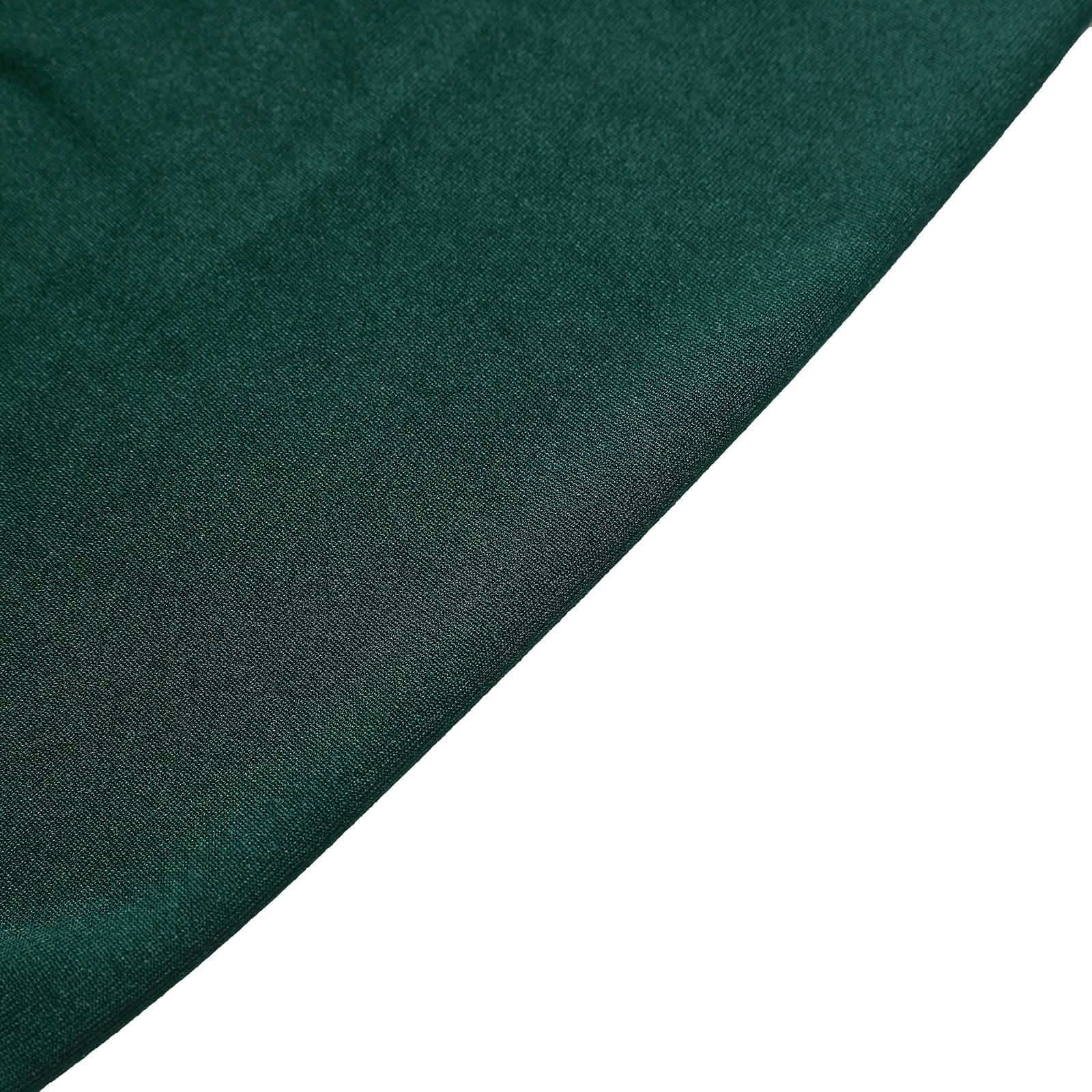 5 Pack Stretch Spandex Chair Sashes Hunter Emerald Green - Fitted Finish Two Ply Heavy Duty Chair Bands 5x12