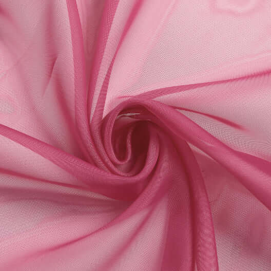 18ft Fuchsia Rose Sheer Organza Wedding Arch Drapery Fabric, Window Scarf Valance