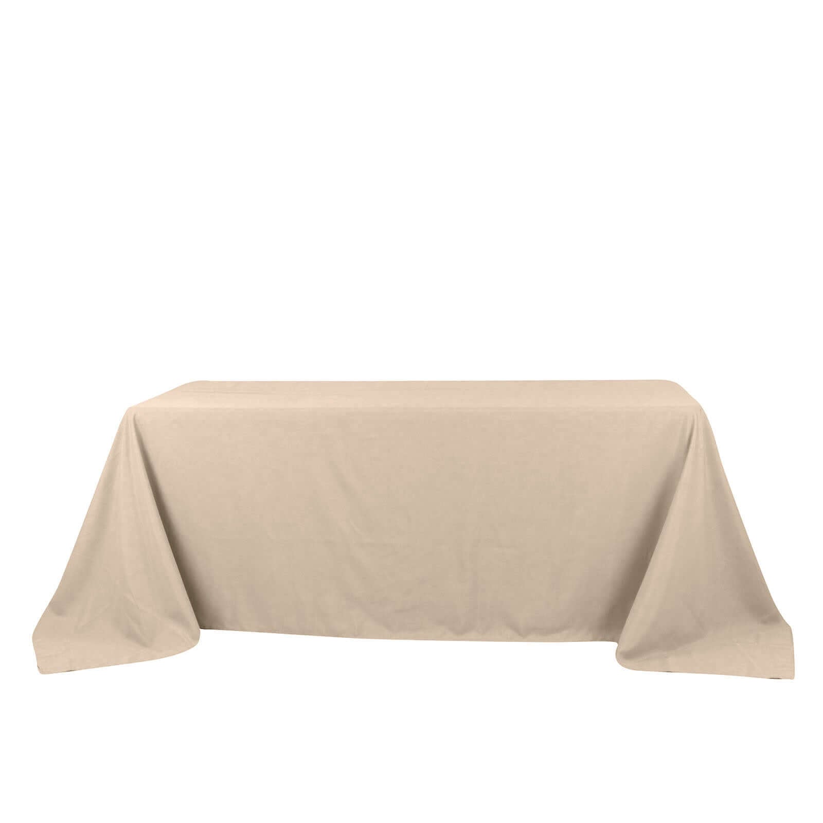 Polyester 90x132 Rectangle Tablecloth Nude - Seamless Wrinkle-Resistant Table Cover