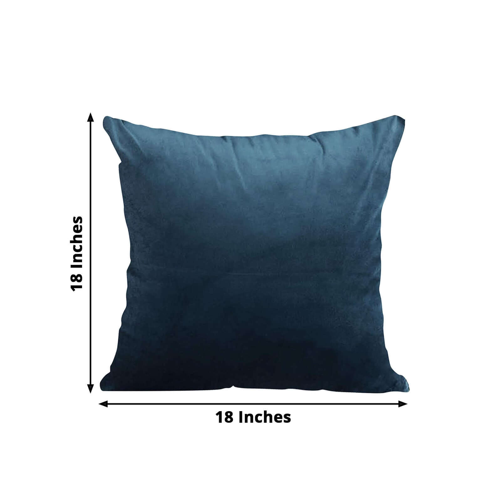 2 Pack 18 Navy Blue Soft Velvet Square Throw Pillow Cover