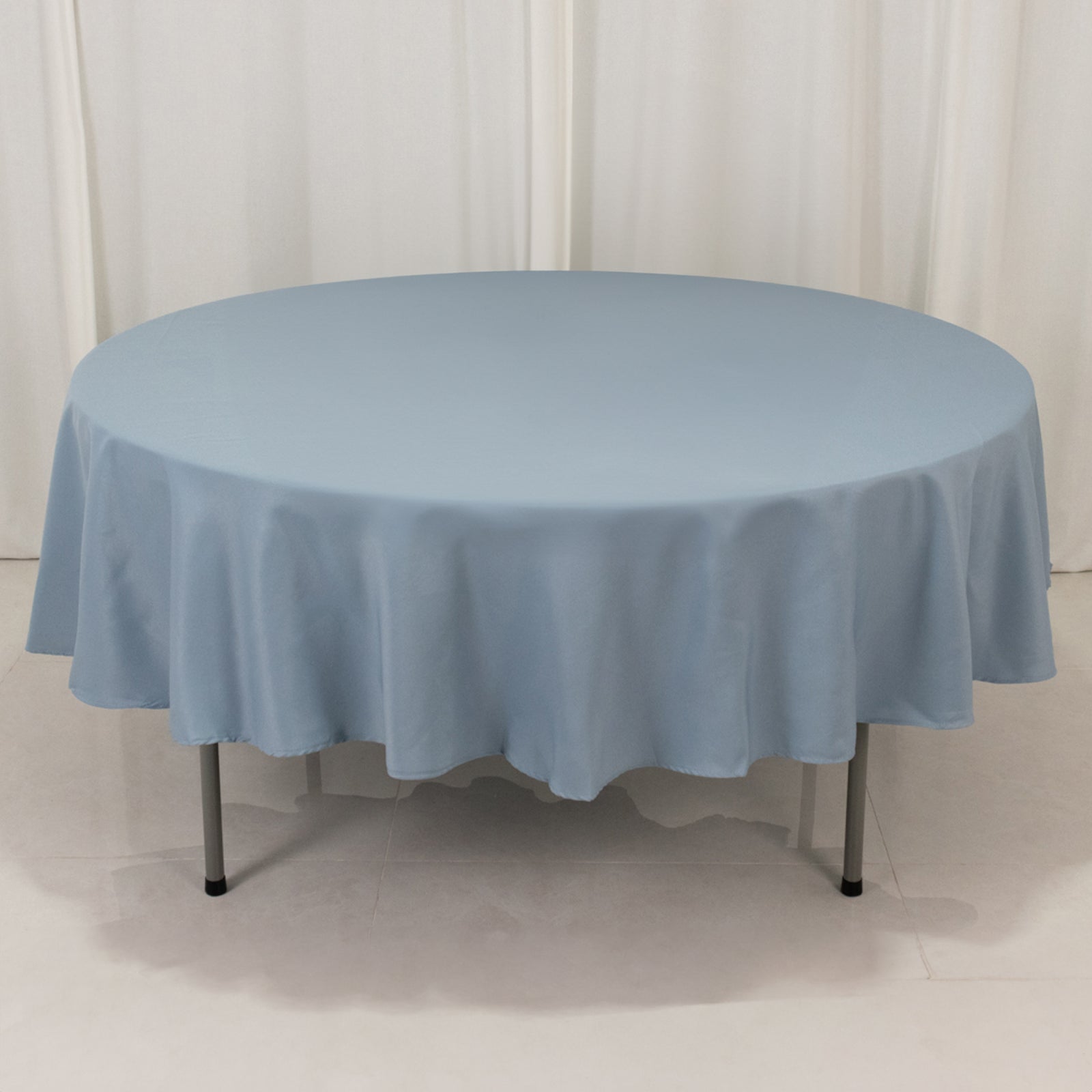 Premium Polyester 90 Round Tablecloth Dusty Blue - Stain and Wrinkle-Resistant Design with 220GSM Thickness Table Cover