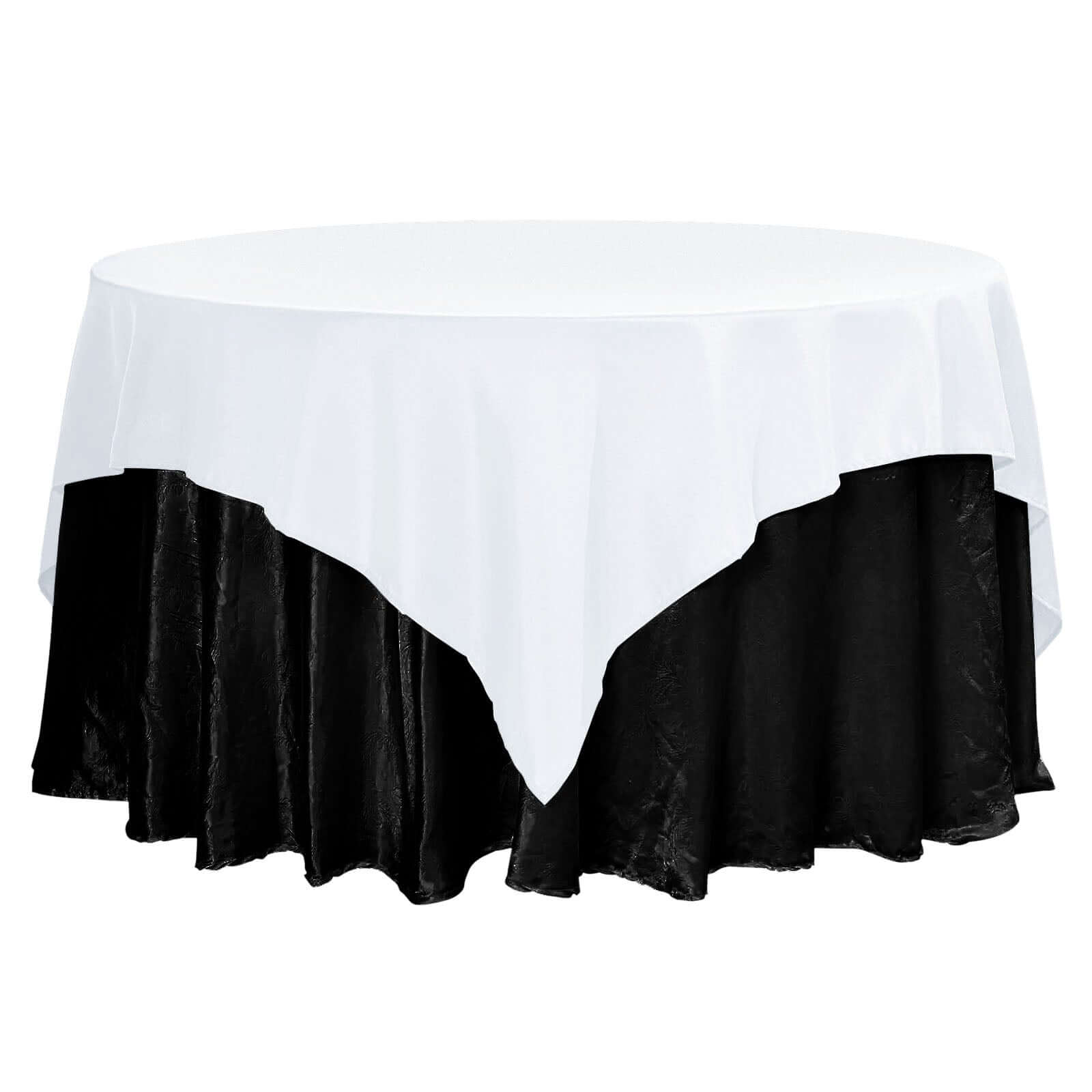 Premium Polyester 70x70 Table Overlay Square Tablecloth White 220GSM Wrinkle-Resistant Table Cover for Stylish Gatherings