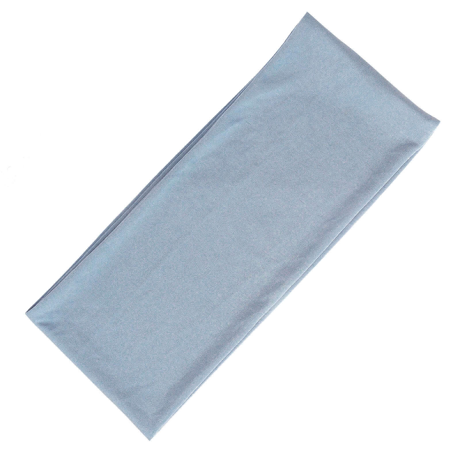 5 Pack Stretch Spandex Chair Sashes Dusty Blue - Fitted Finish Two Ply Heavy Duty Chair Bands 5x12