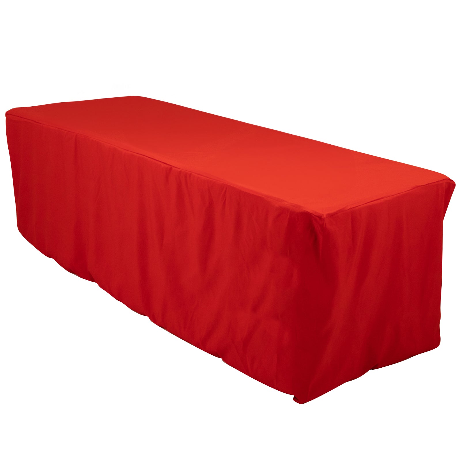 Premium Polyester 8ft Rectangle Tablecloth Red Durable Fitted 220GSM Table Cover