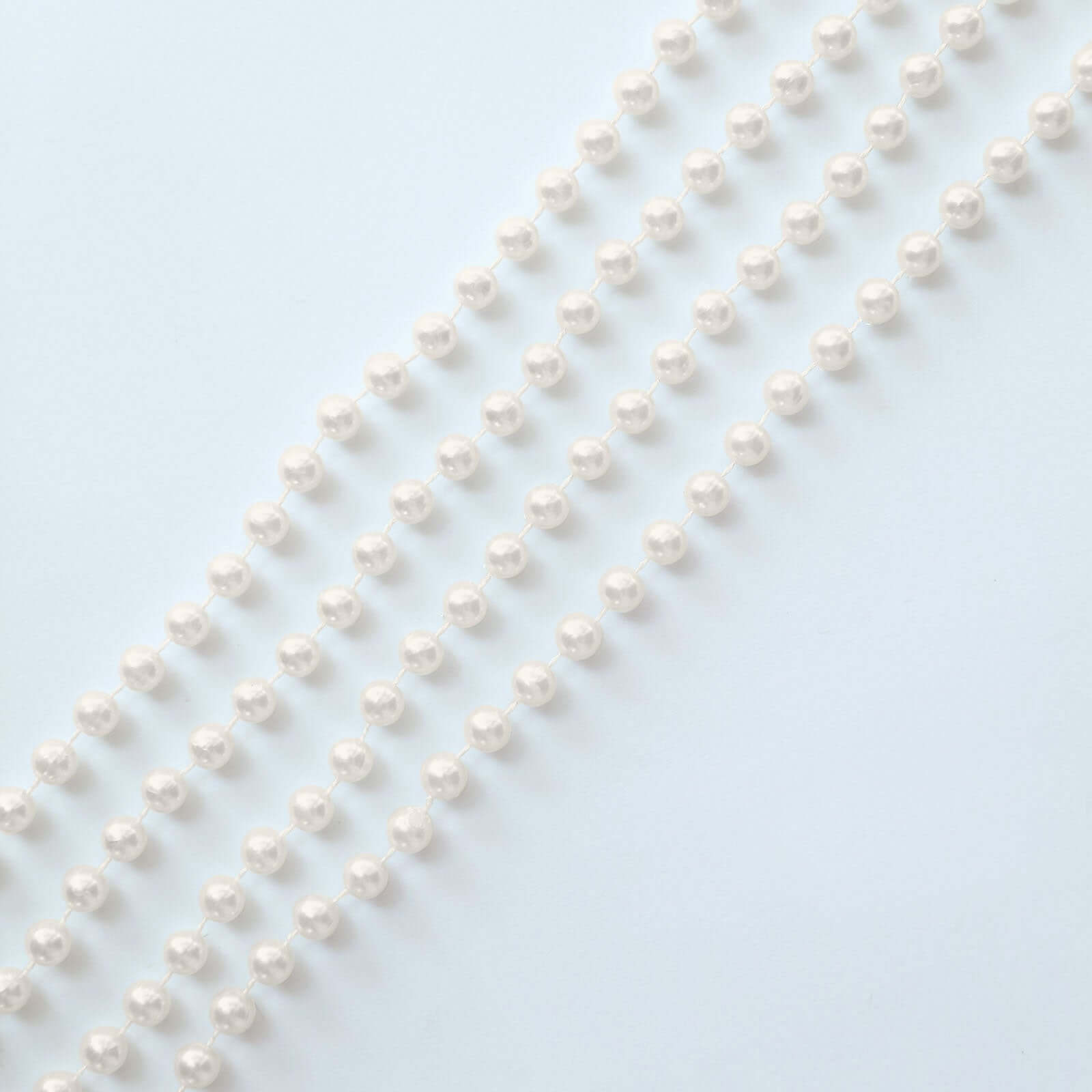 Faux Pearl Beaded 16 Chair Back Garland Sash Ivory Gatsby-Inspired Style - Pre-Tied Chic Wedding Decor for Chiavari Chairs