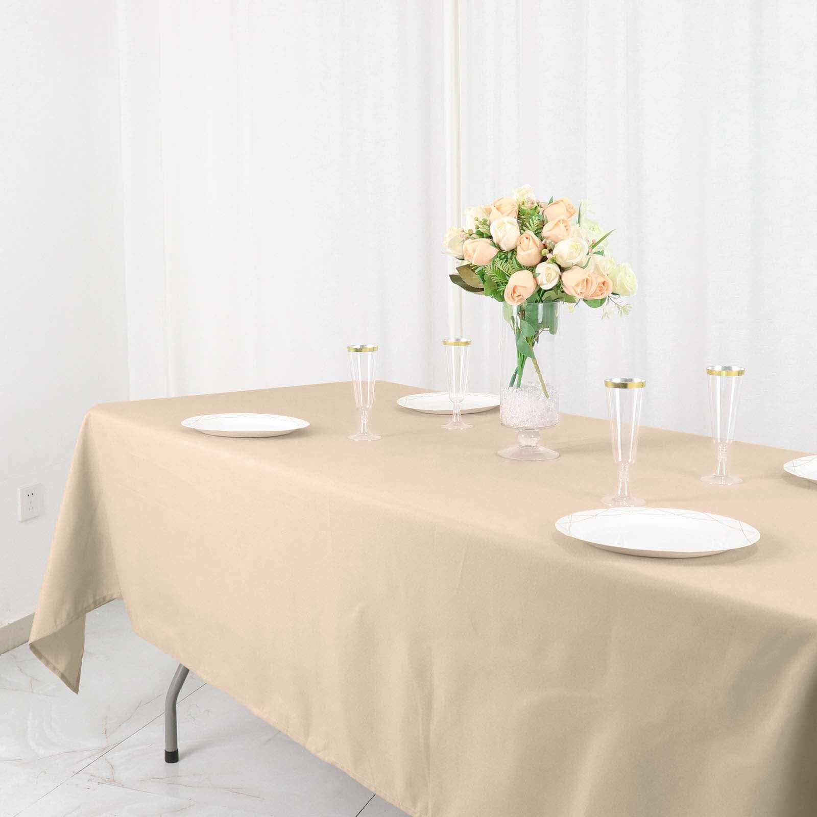 Polyester 60x102 Rectangle Tablecloth Nude - Durable and Stylish Table Cover