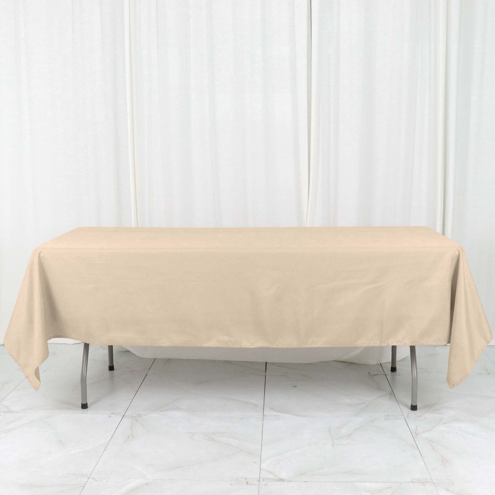 Polyester 60x102 Rectangle Tablecloth Nude - Durable and Stylish Table Cover