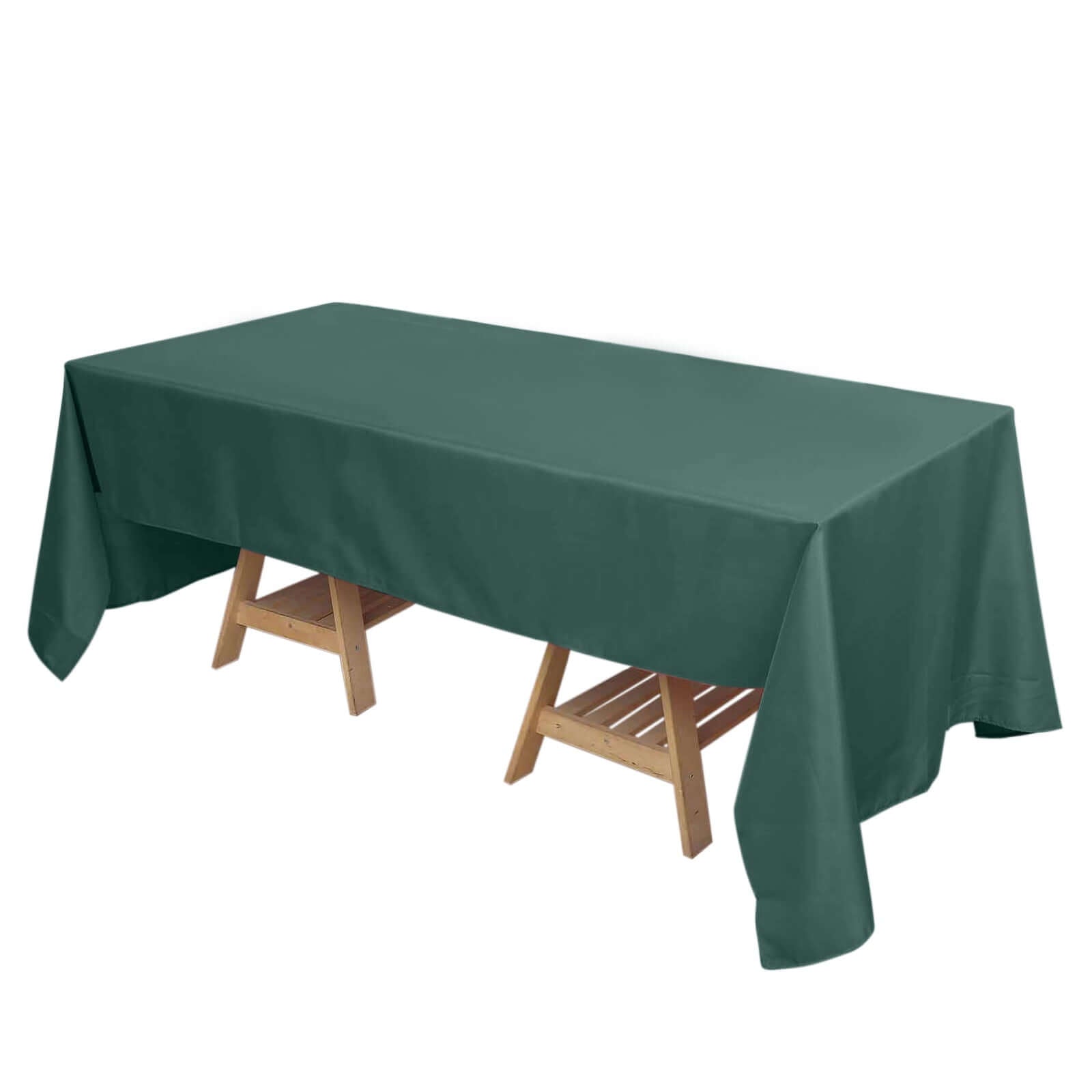 Polyester 72x120 Rectangle Tablecloth Hunter Emerald Green - Durable and Stylish Table Cover