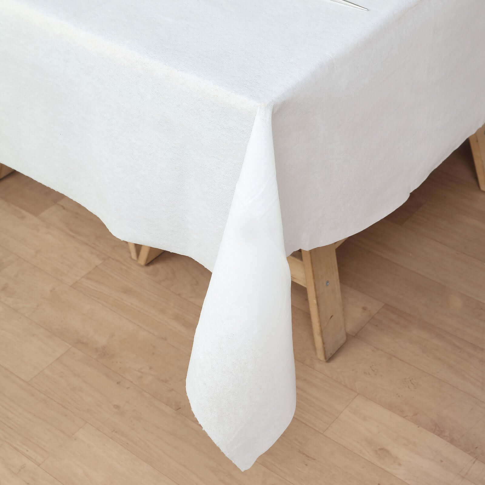 Paper Airlaid Tablecloth Square White - Disposable Linen-Feel Table Cover 70x70