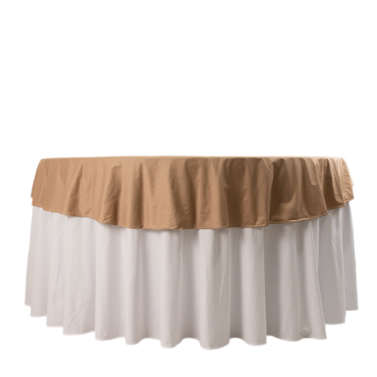 Premium Scuba Round 70 Tablecloth Nude - Wrinkle Free & Stain Resistant Table Cover