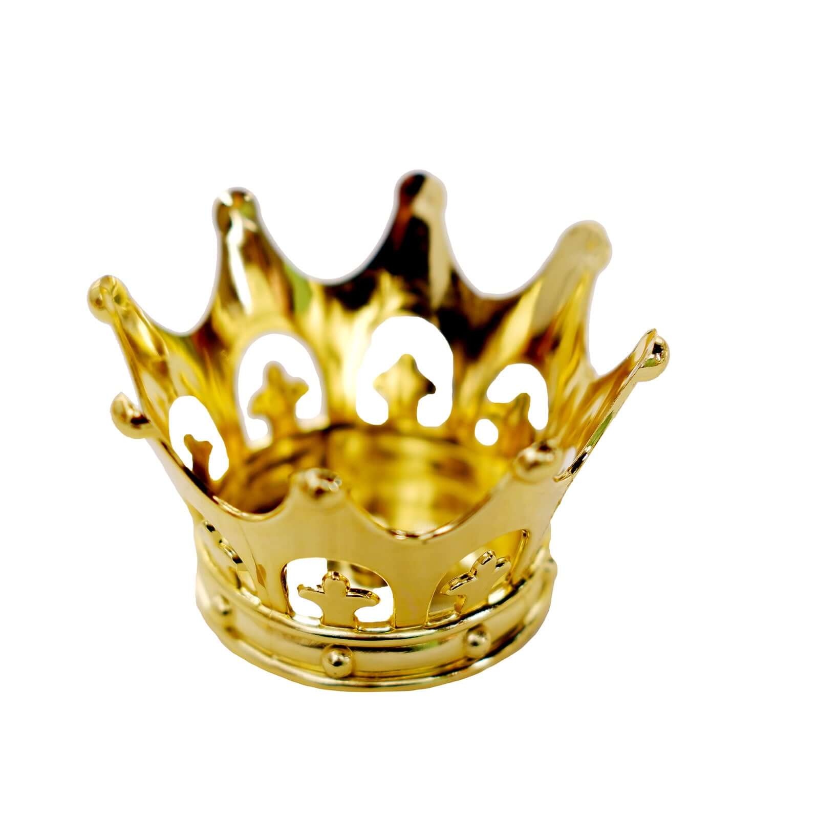 12-Pack Fillable Mini Crown Candy Container Gold - Regal Baby Shower Candy Treat Favor Containers 3