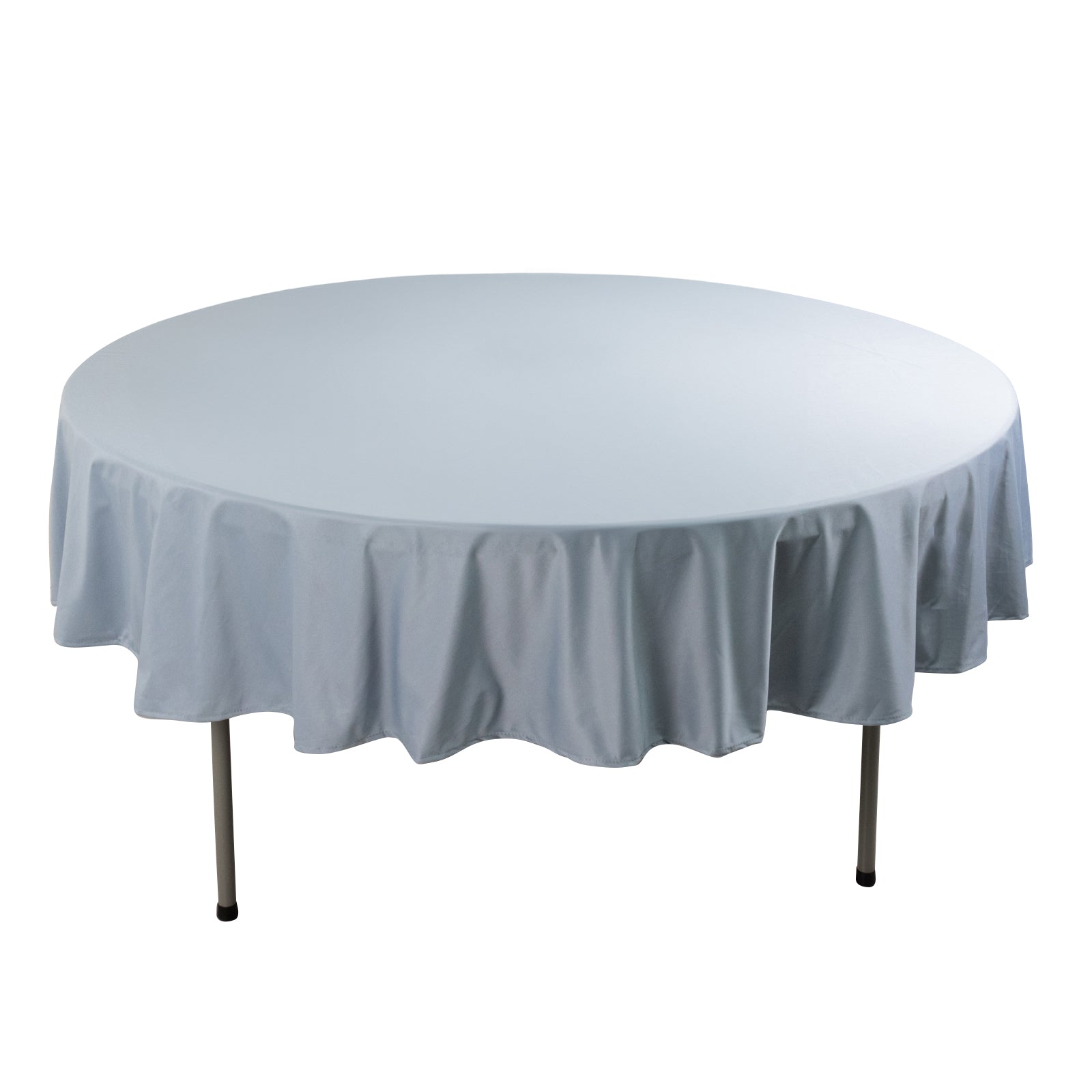 Premium Scuba Round 90 Tablecloth Dusty Blue - Wrinkle Free & Stain Resistant Table Cover